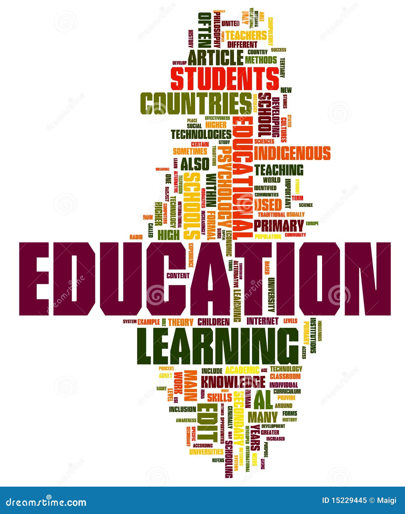 Education Word Cloud Royalty Free Stock Photo - Image: 15229445