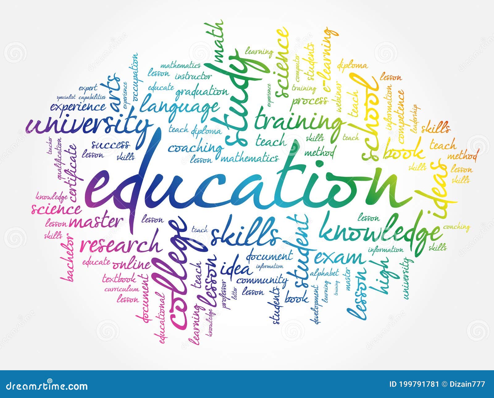 EDUCATION Word Cloud Collage Stock Illustration Illustration of scholarship, program 199791781