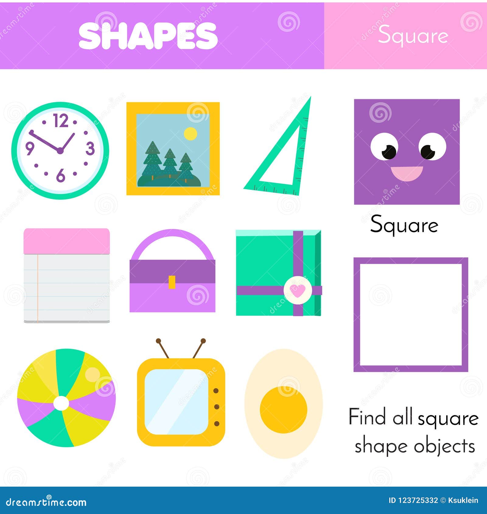 Square Shaped Objects Pictures For Kids