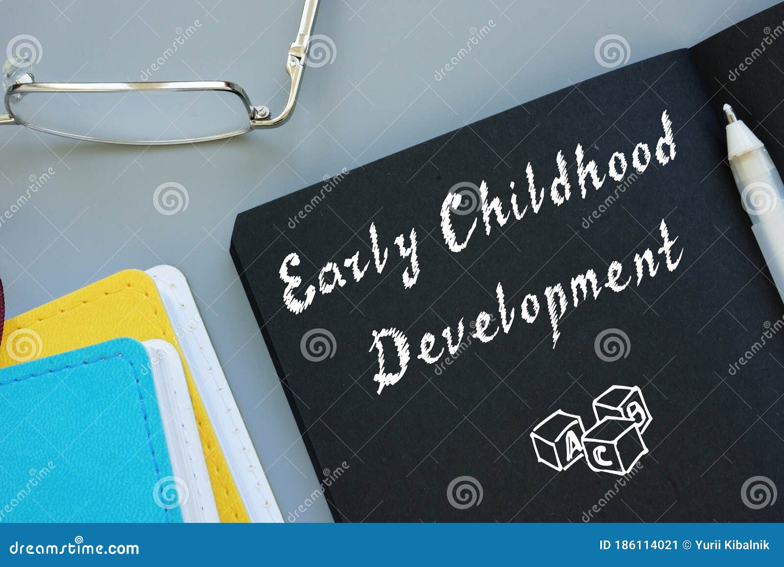 educational concept meaning early childhood development with sign on the sheet