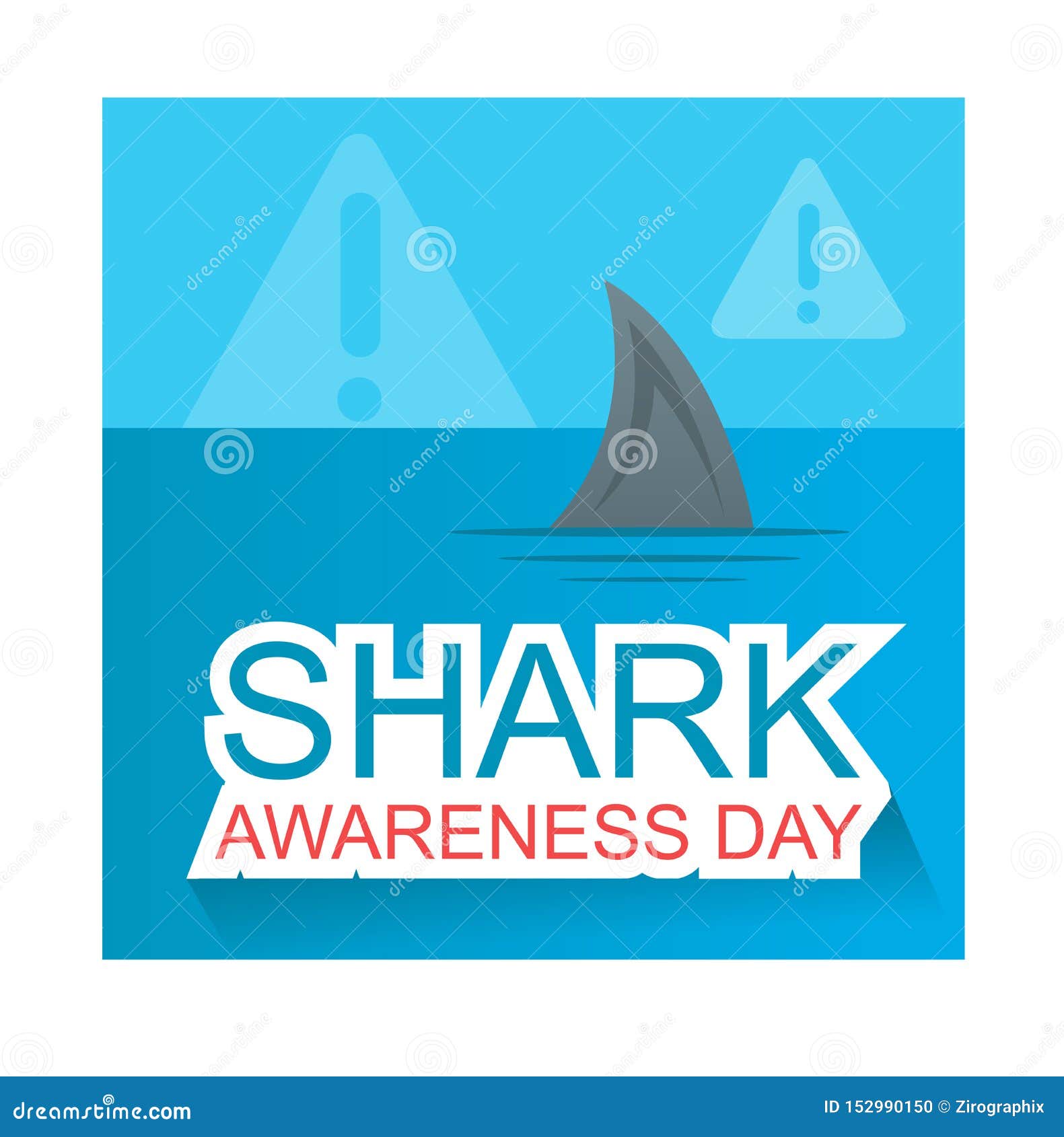Shark Awareness Day Illustration Design Stock Vector Illustration of