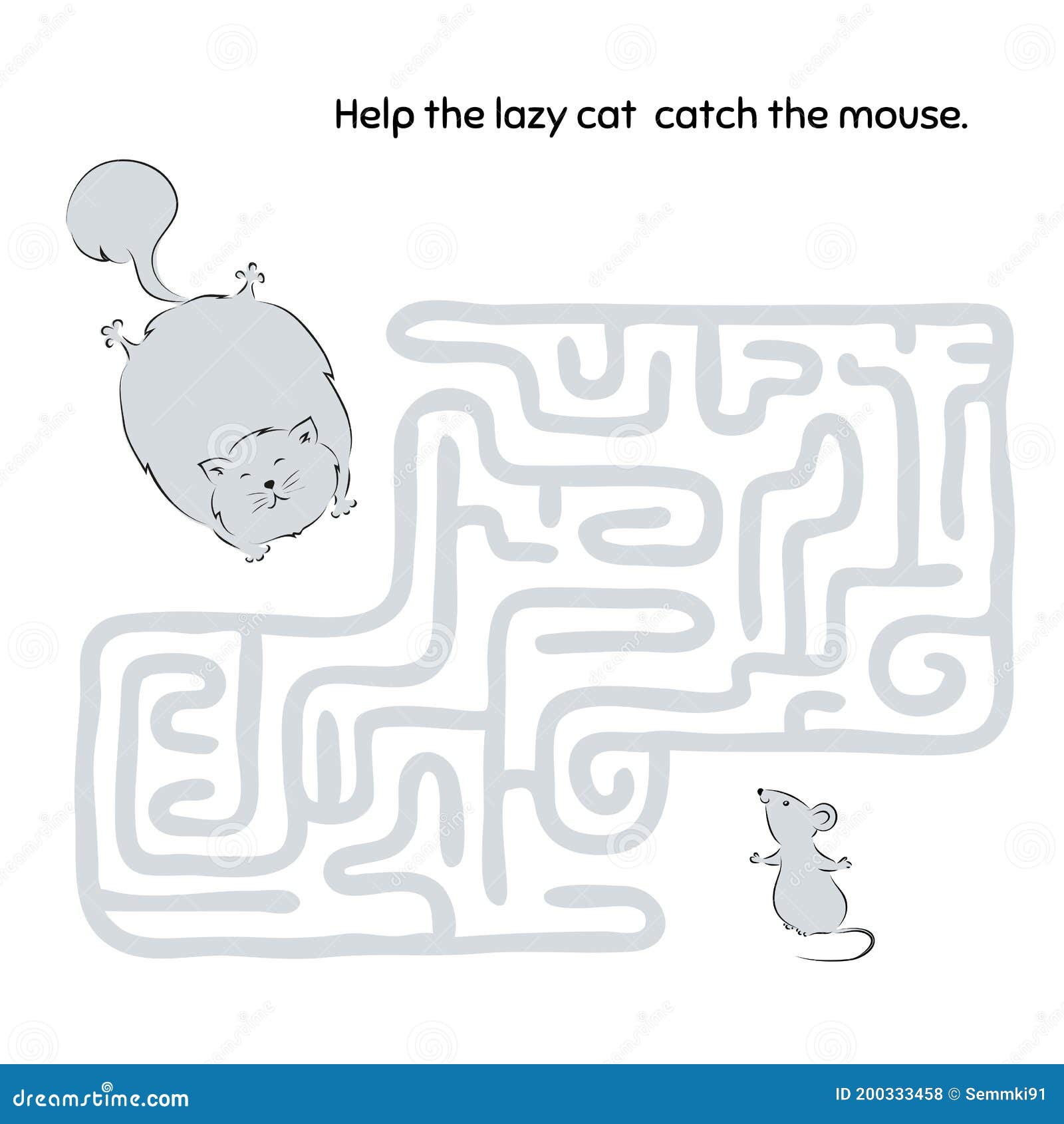 Educational Game for Children-help the Cat Catch the Mouse