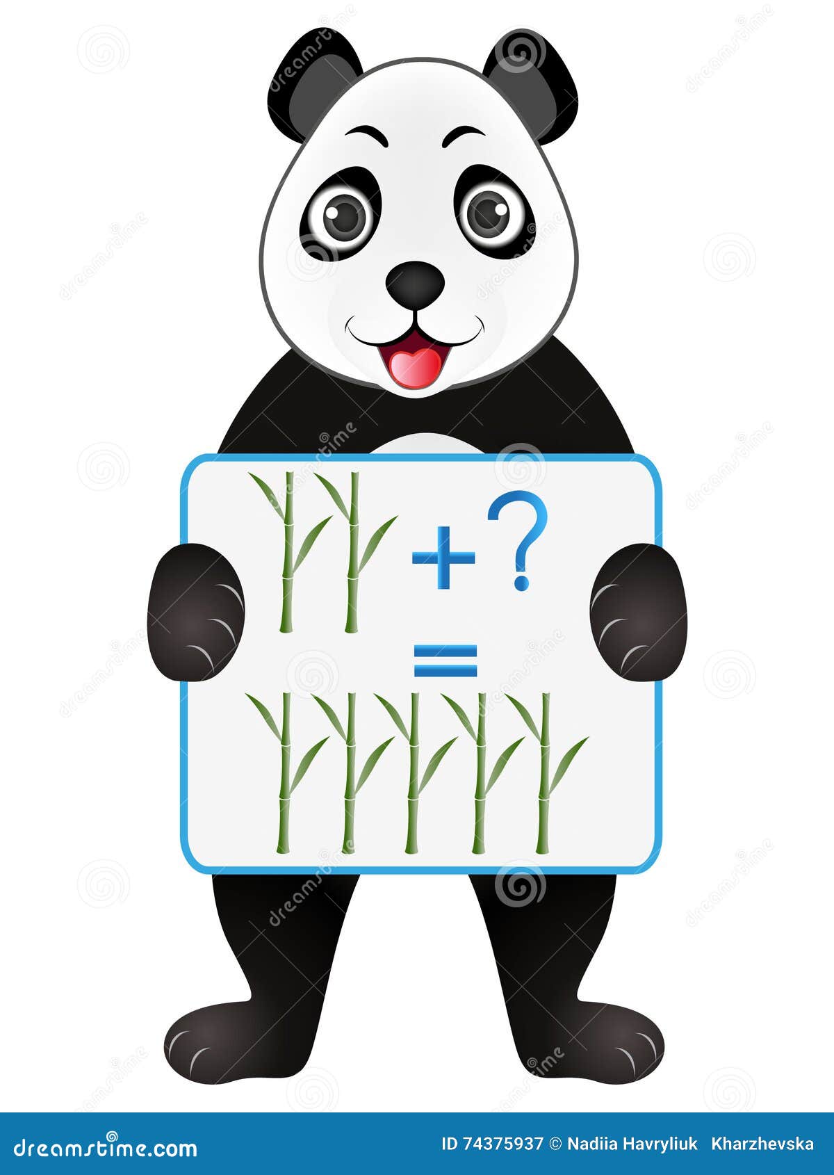 Educational Games for Kids, Illustration Mathematical Addition. Stock