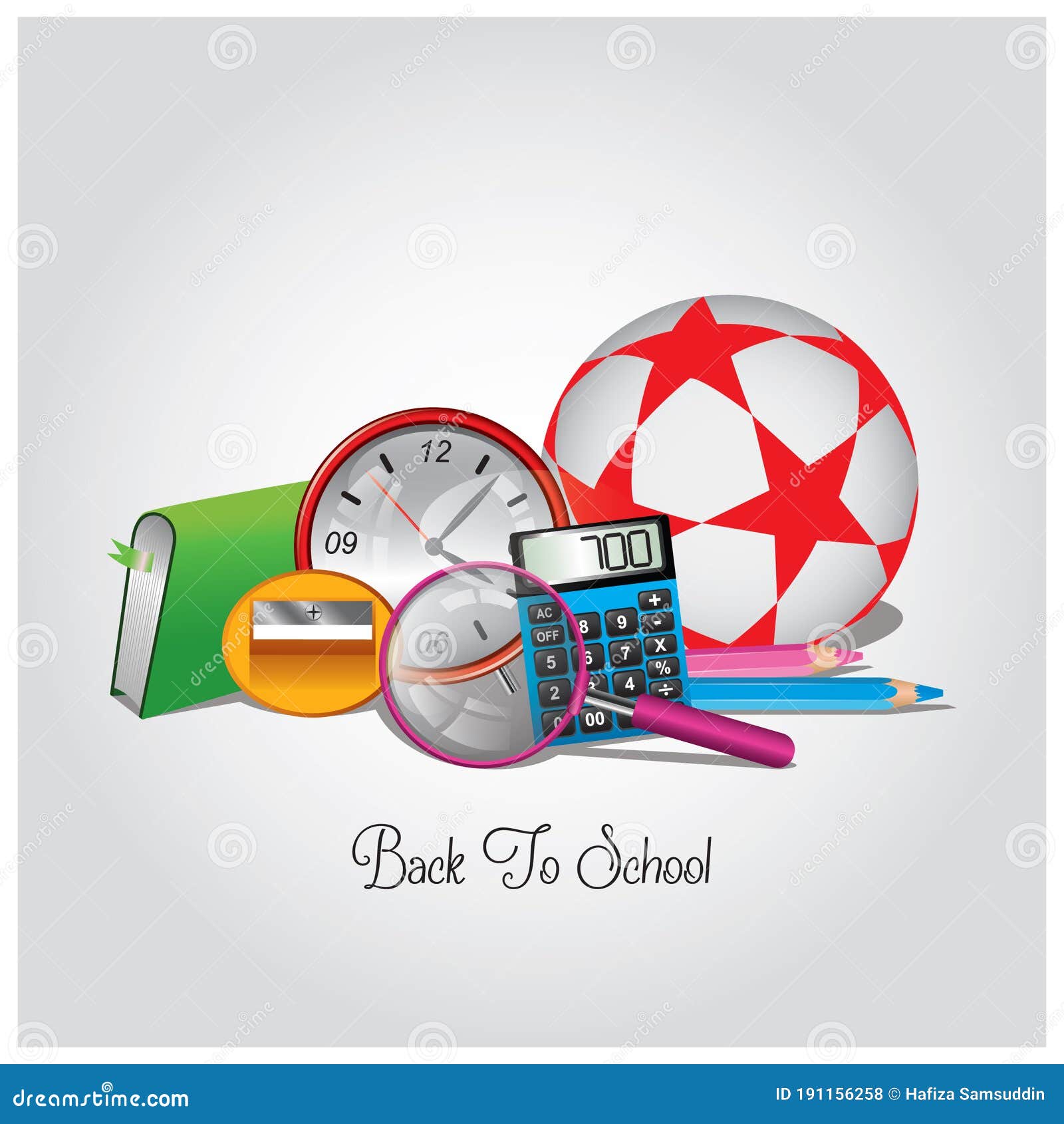 Educational Items. Vector Illustration Decorative Design Stock Vector