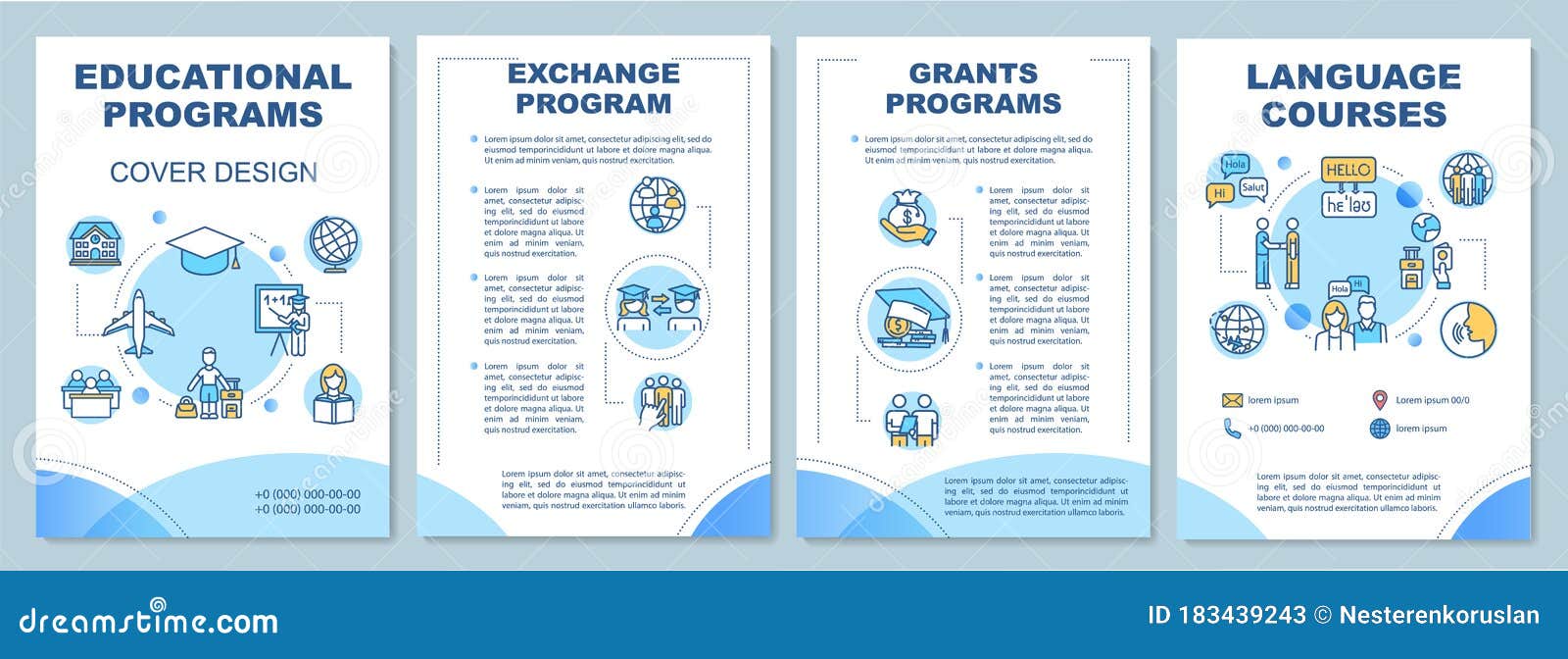 Educational Program Brochure Template Stock Vector - Illustration Pertaining To Student Brochure Template Educational Program Brochure Template Stock Vector - Illustration Pertaining To Student Brochure Template