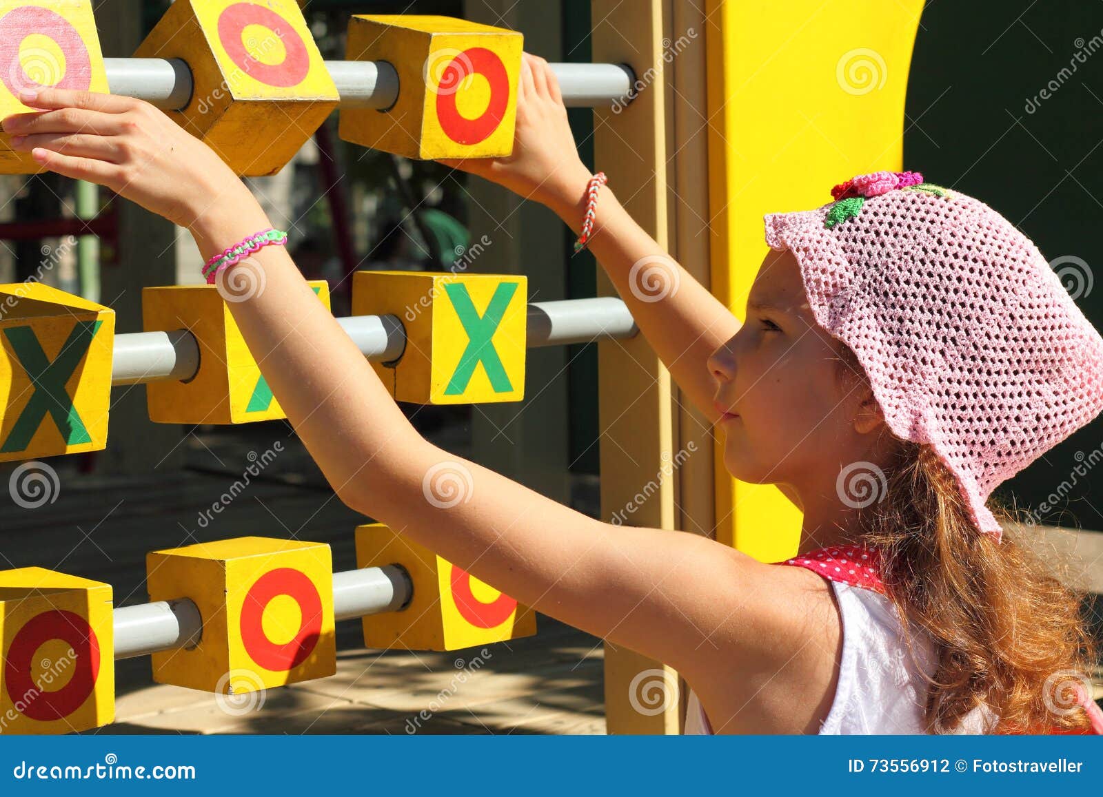 Educational Puzzle Games On The Playground Stock Photo - Image Of Focus,  Playground: 73556912