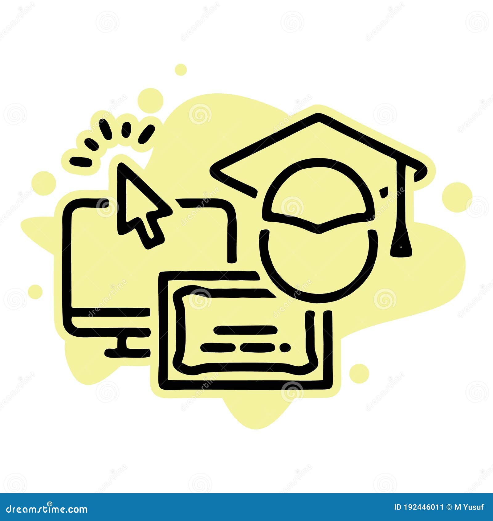 Educational Resources Vector Line Icon Set, Online Learning Courses 