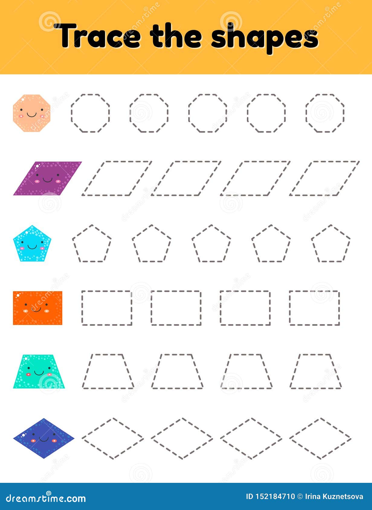 Educational Tracing Worksheet for Kids Kindergarten, Preschool and