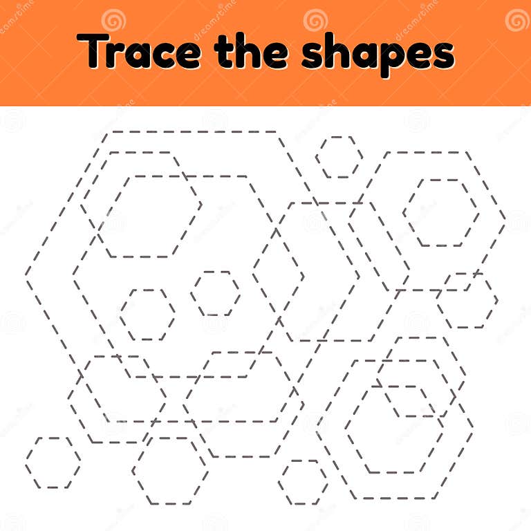 Educational Tracing Worksheet for Kids Kindergarten, Preschool and