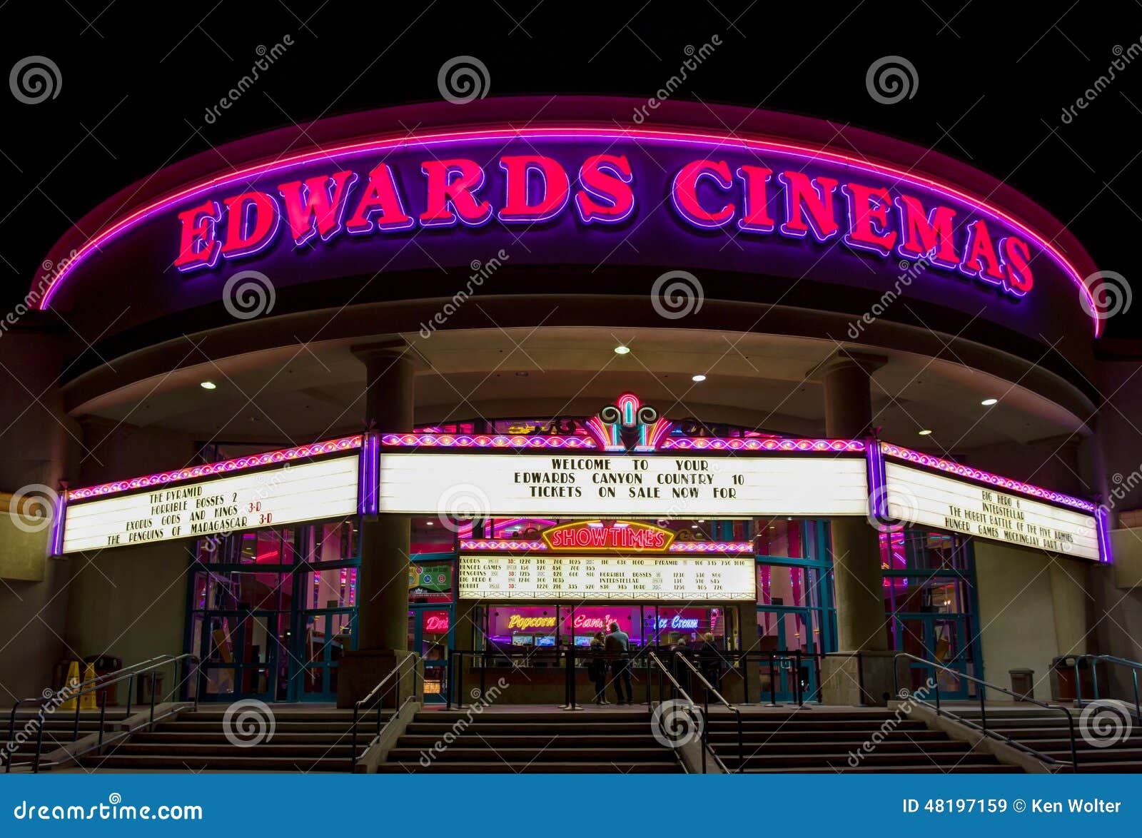 Edwards Cinema Exterior Editorial Stock Image Image Of Nighttime - 48197159
