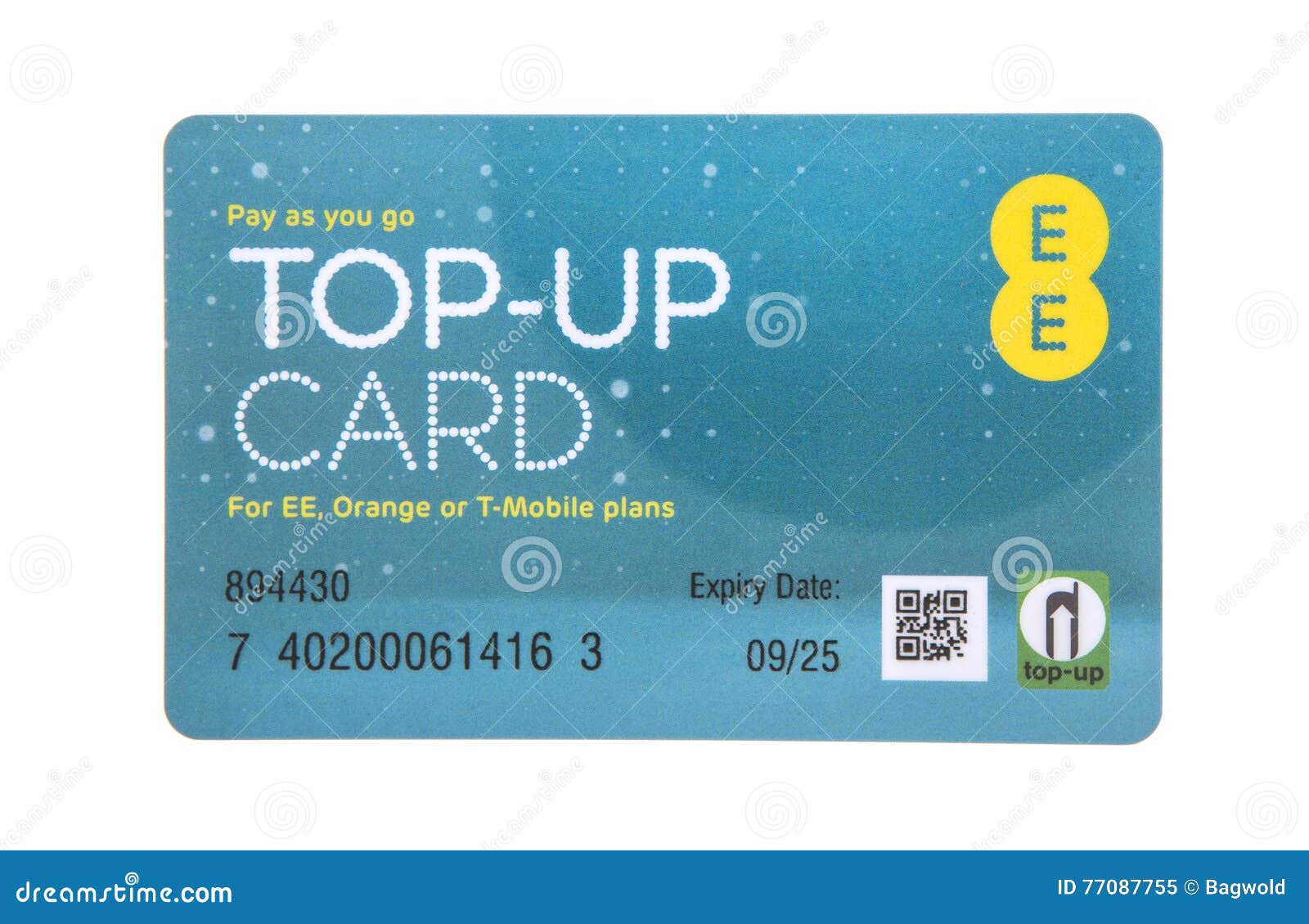 EE Pay As You Top-up Card - Image pack, number: 77087755