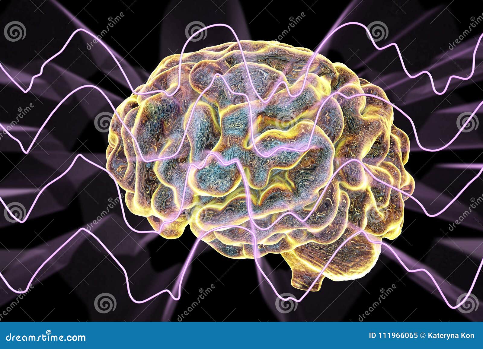 eeg electroencephalogram, brain wave in deep sleep