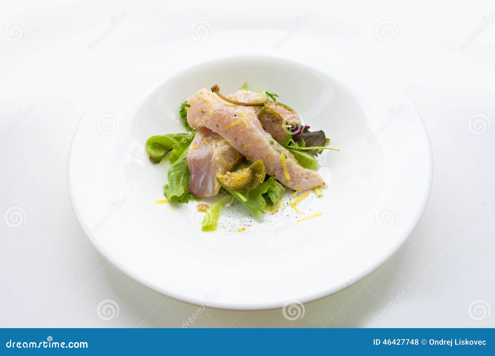 Eel marinated with capers stock photo. Image of pepper 46427748