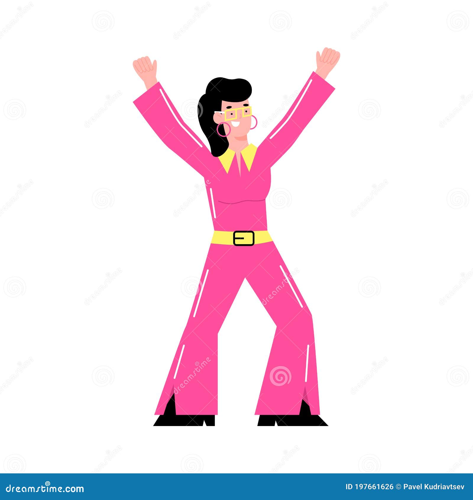 Mechanica Boodschapper gallon Een Dansende Vrouw in De Jaren 80 of 70 Van De Modetrends Cartoon  Vectorillustratie Geïsoleerd Vector Illustratie - Illustration of dans,  gelukkig: 197661626