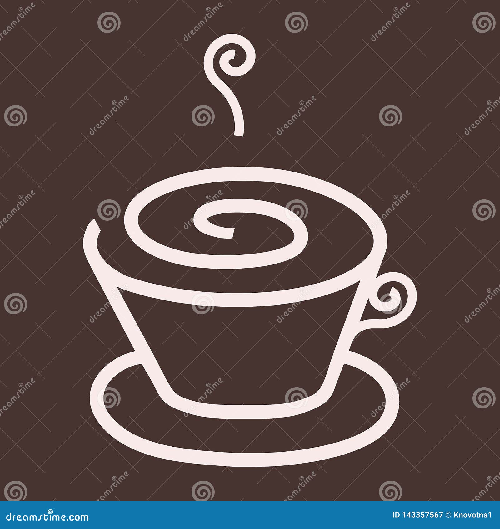 Eenvoudige Cappuccino/koffie/heet Drankembleem, Pictogram Illustratie - Illustration of melk, vector: 143357567