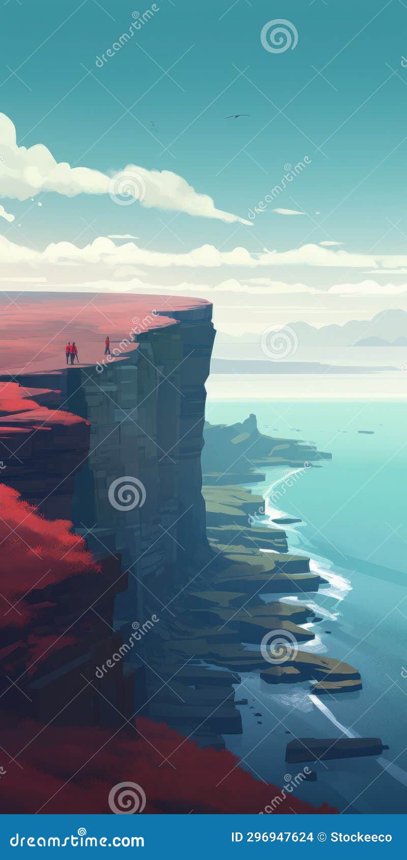 eerily realistic cliff masterpiece: a digital painting inspired by atey ghailan