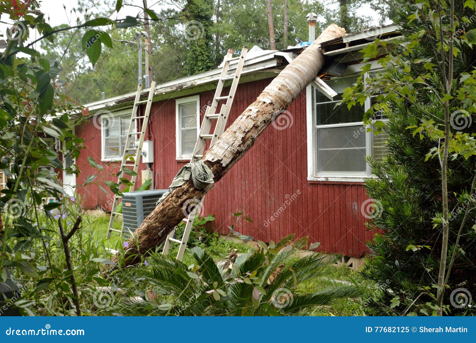 EF0 Tornado Damage on House Roof Stock Image Image of damaged