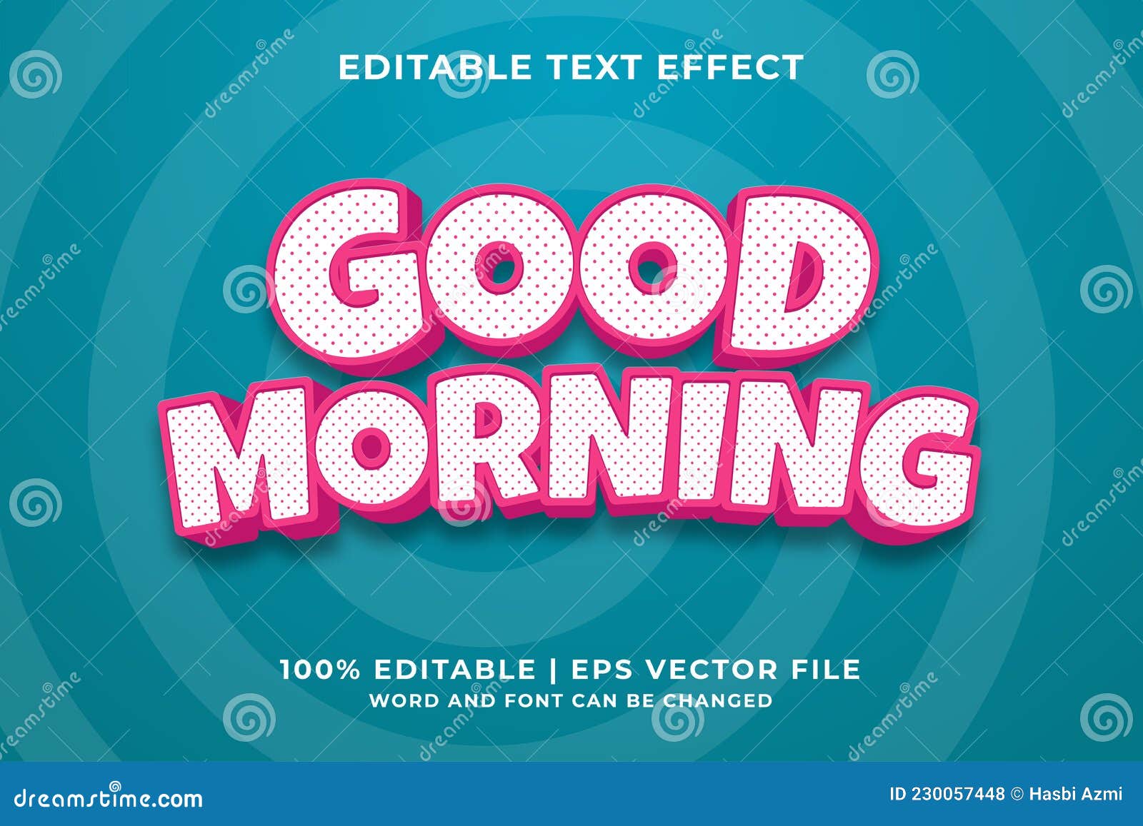 Efeito De Texto Editável Bom Dia 3d Modelo Vetor Premium Ilustração do  Vetor - Ilustração de elemento, vetor: 230057448
