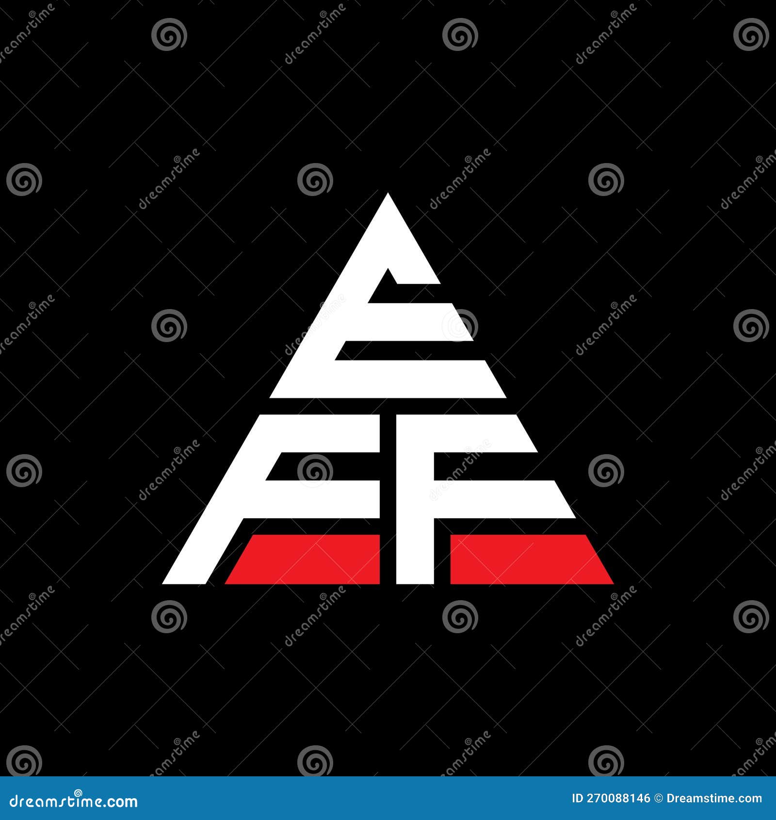 eff triangle letter logo  with triangle . eff triangle logo  monogram. eff triangle  logo template with red