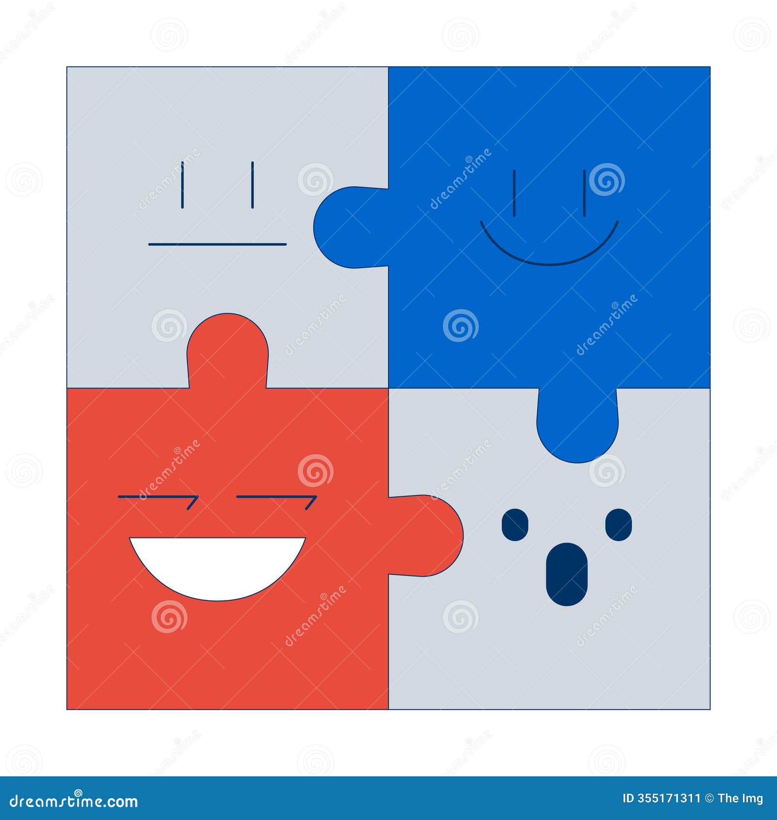 effective team dynamic 2d  concept