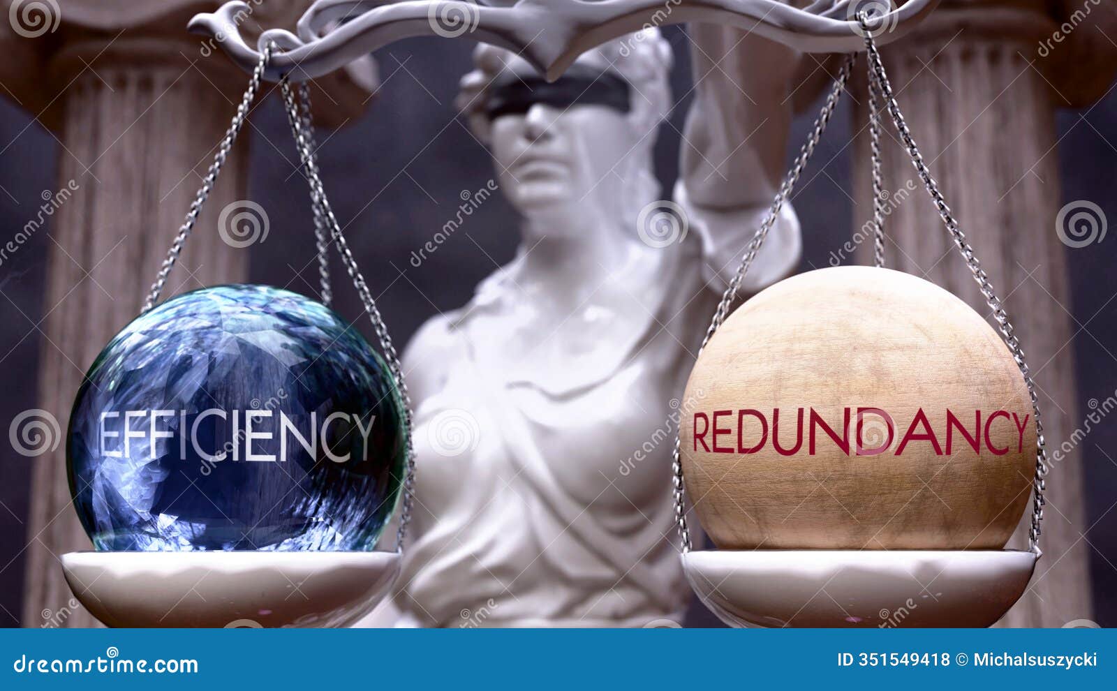efficiency or redundancy as a choice, two options to choose from