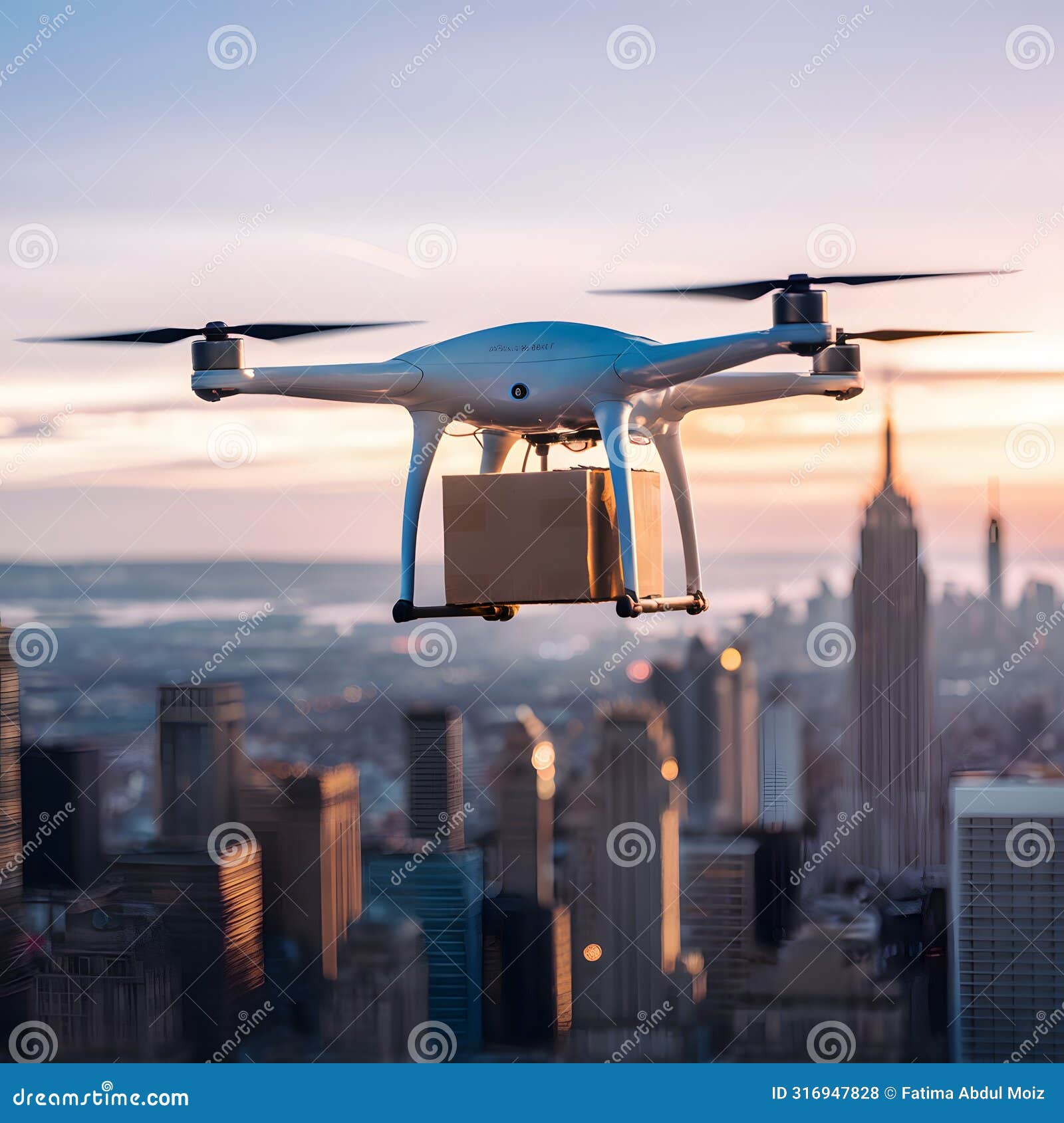 efficient and fast drone package delivery showcased in the city