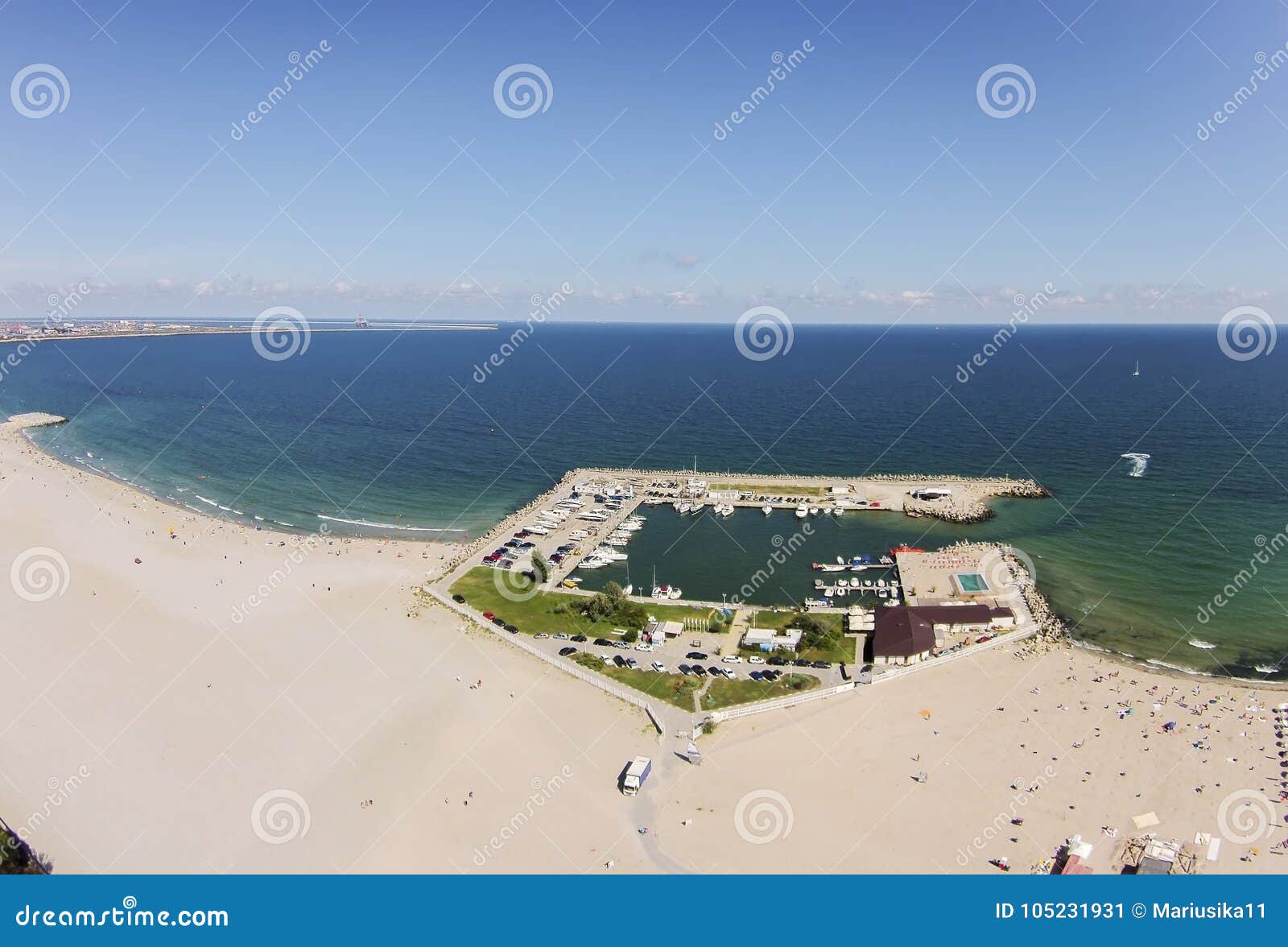 eforie nord , main beach and marina, romania