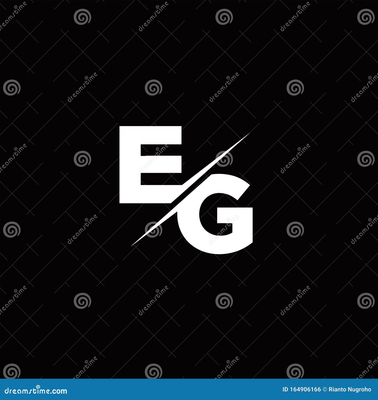 Eg Logo Letter Monogram Slash With Modern Logo Designs Template Stock Vector Illustration Of Company Symbols