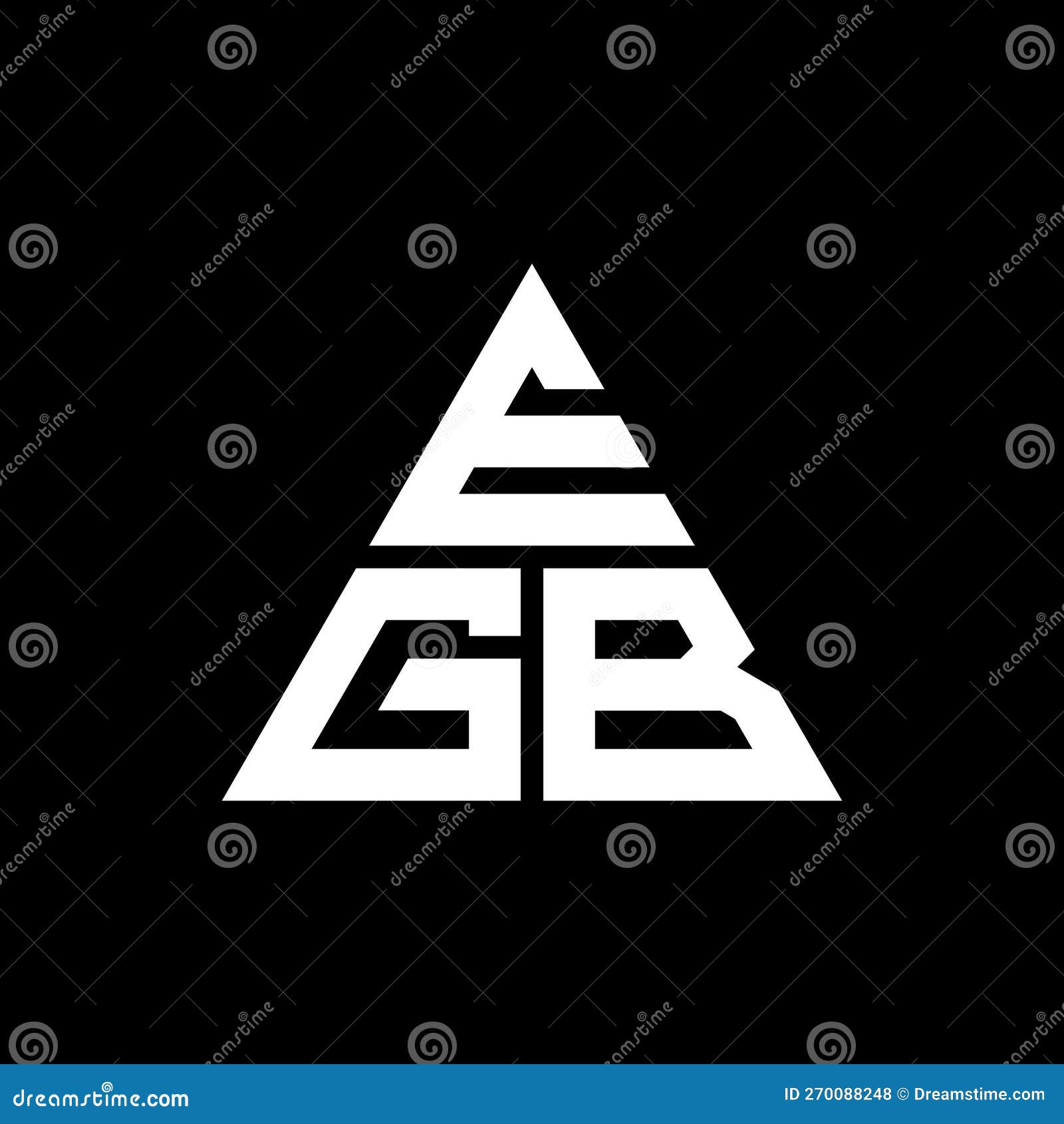 EGB Triangle Letter Logo Design with Triangle Shape. EGB Triangle Logo  Design Monogram Stock Vector - Illustration of construction, estate:  270088248, image size:1600x1690