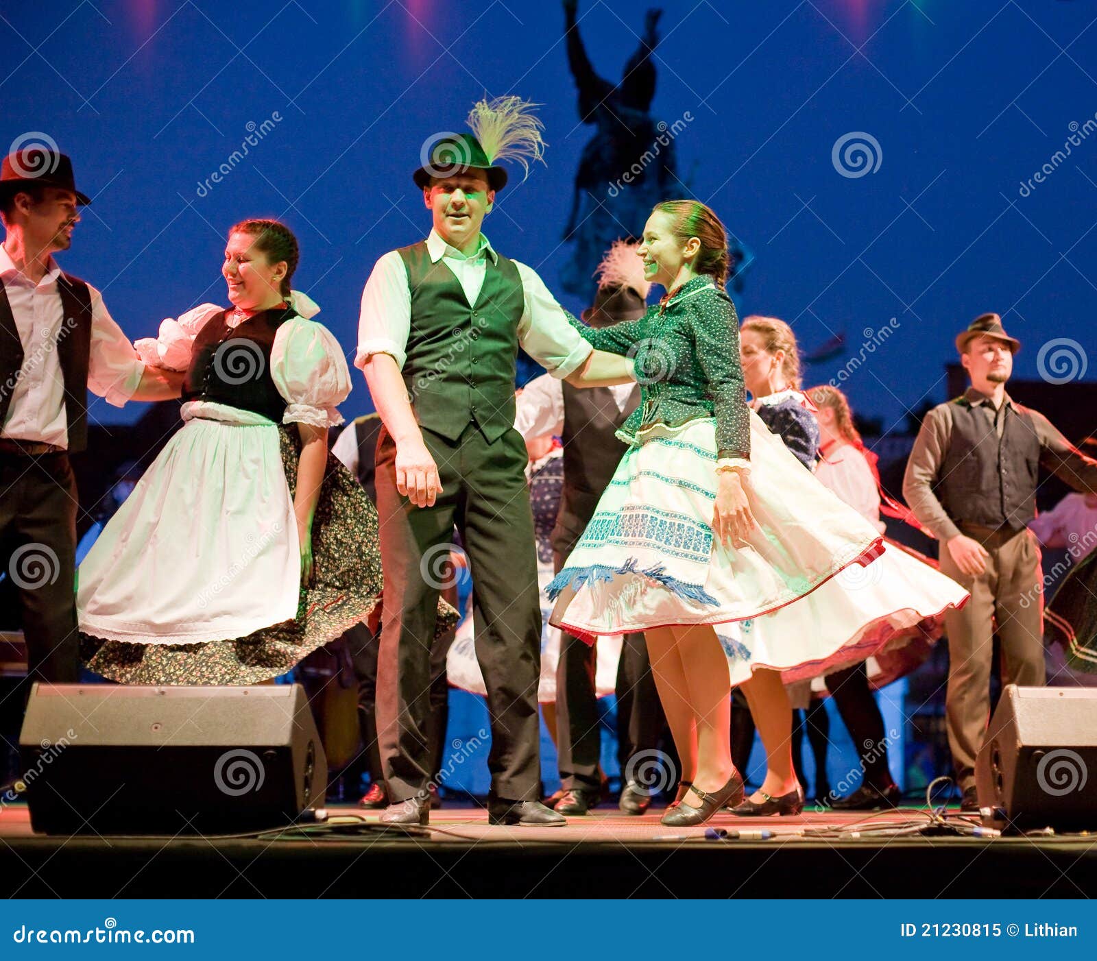 EGER - AUGUST 18: Traditional Hungarian Folk Dance Editorial Image
