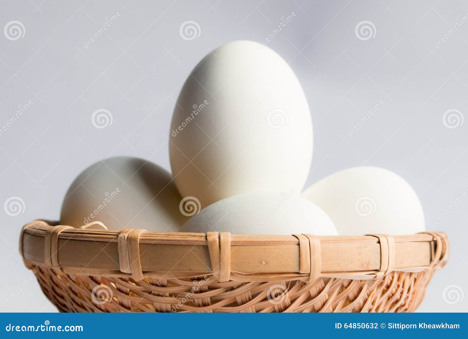 Egg in Basket Wicker on White Background,Duck Eggs Stock Photo Image of basket, group 64850632