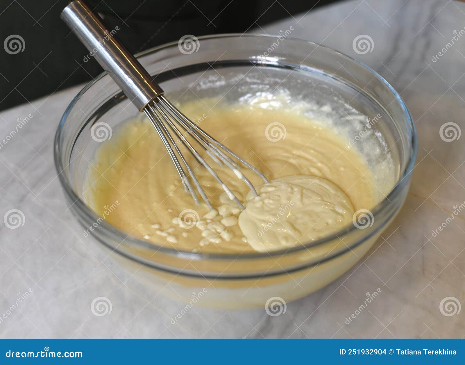 Egg Beater in a Glass Bowl Mixing Dough Stock Photo Image of glass