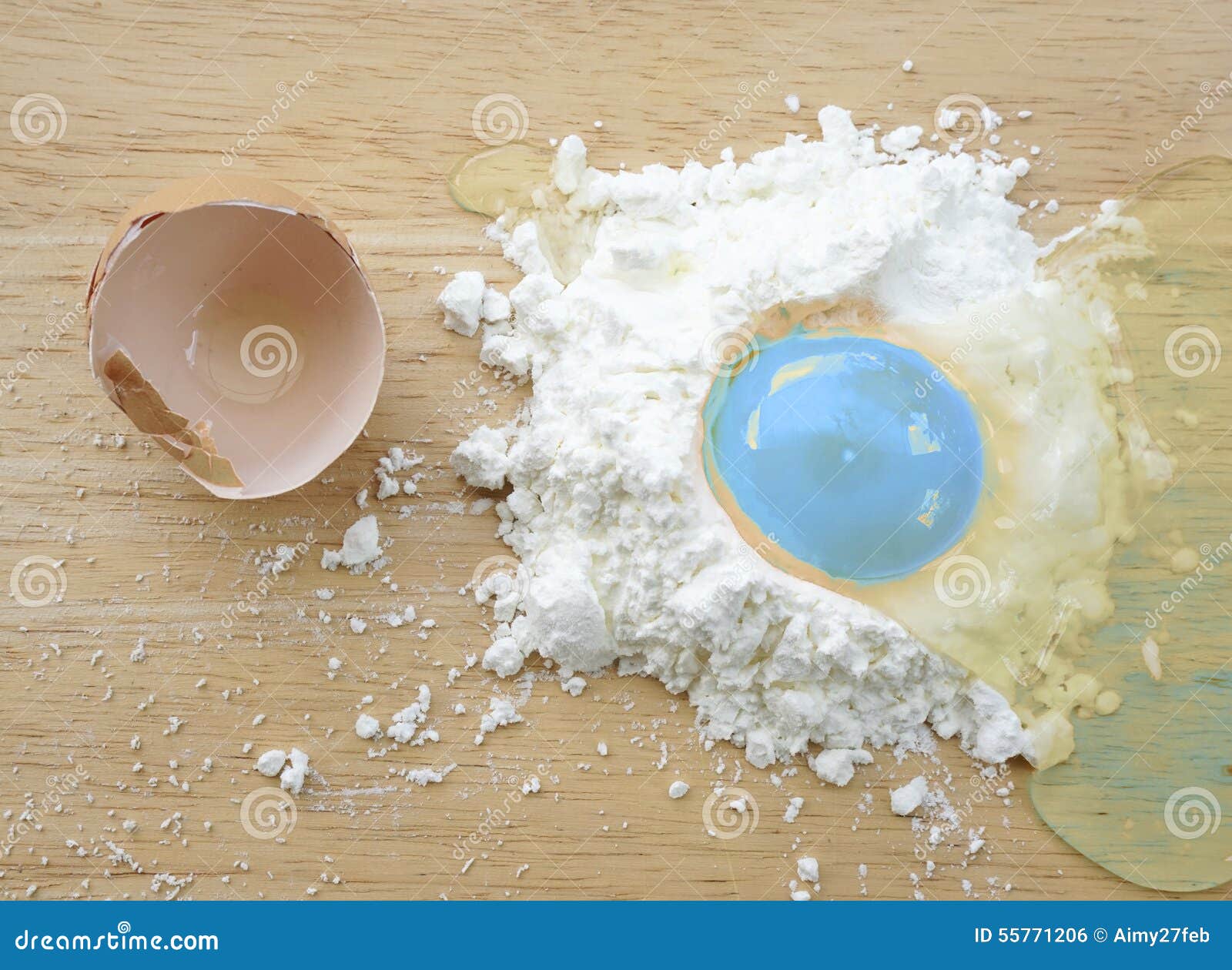 Egg with Blue Yolk (make a Different Concept) Stock Photo Image of blue 55771206
