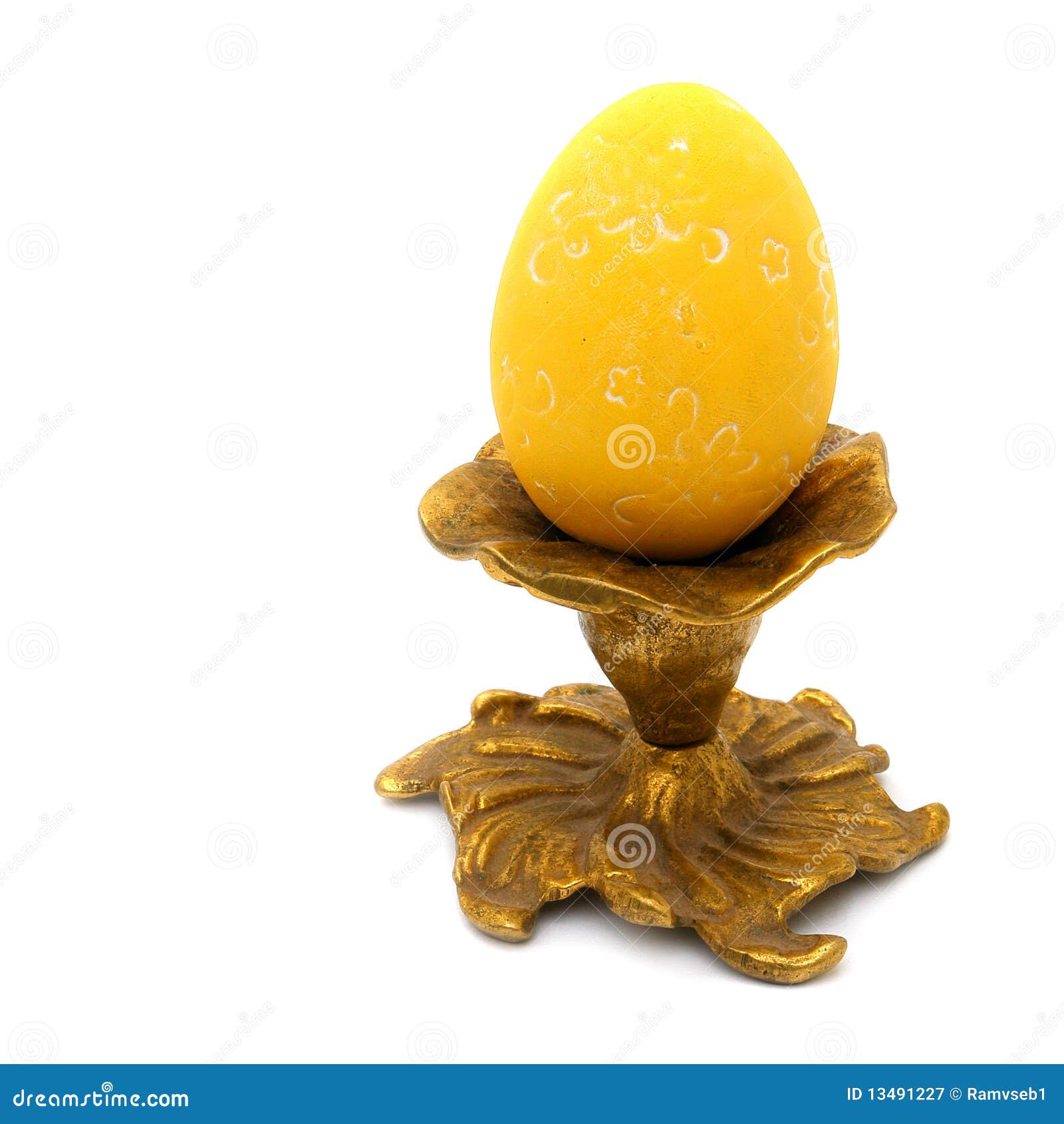 Egg on a bronze stand stock image. Image of celebration 13491227