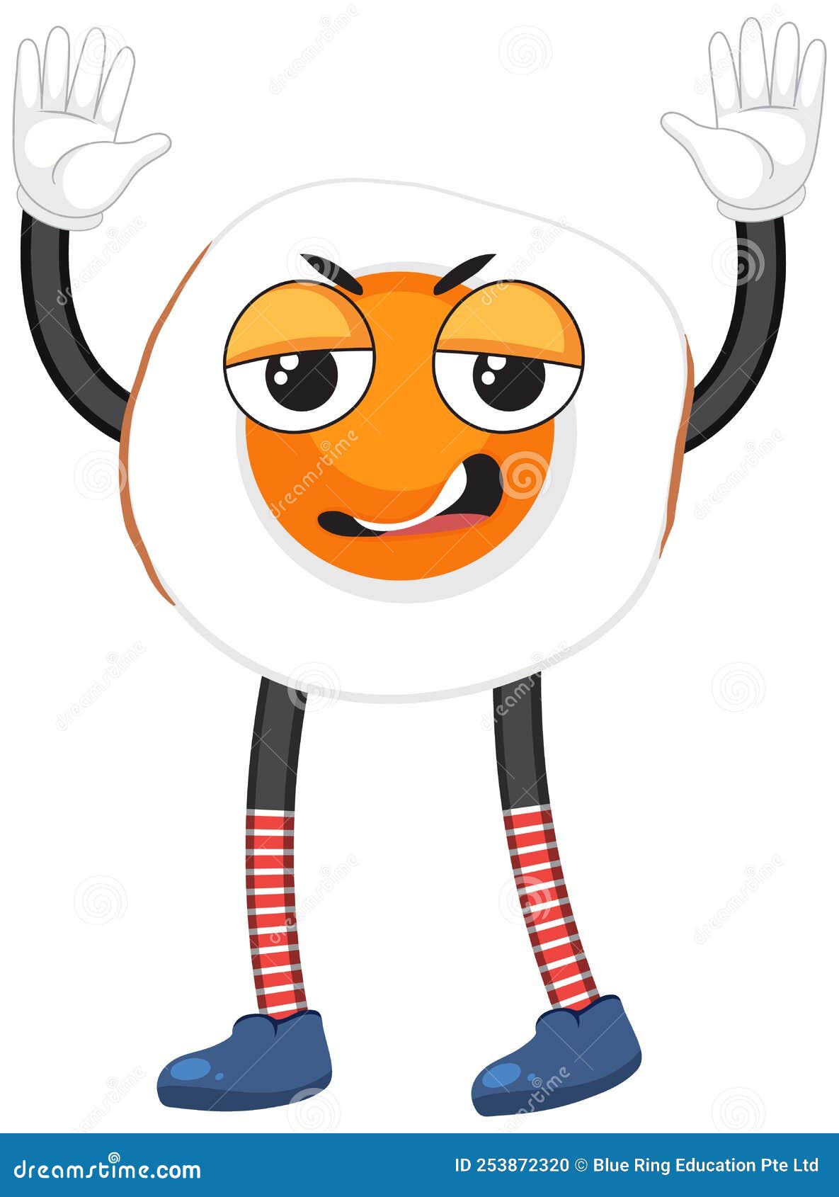Egg Cartoon Character Isolated Stock Vector Illustration of character, mouth 253872320