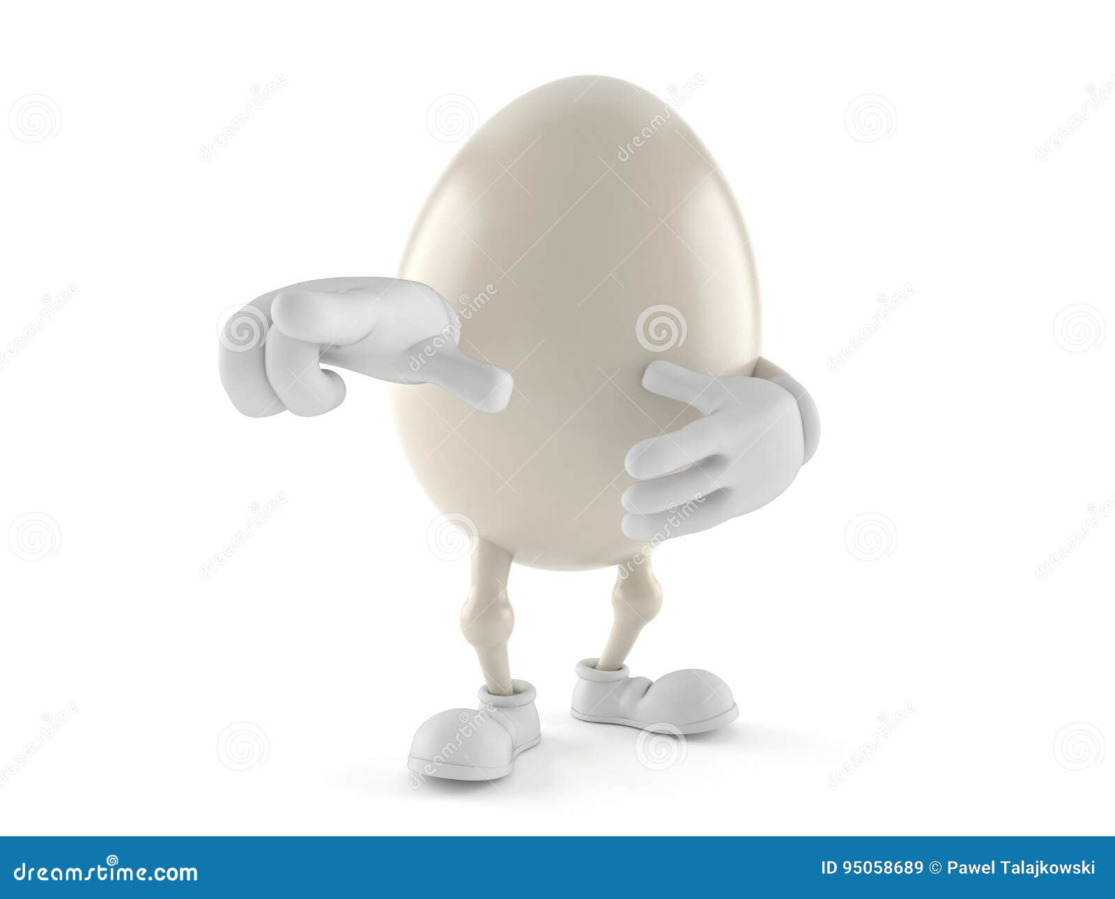 Egg Character Pointing Finger Stock Illustration - Illustration of ...