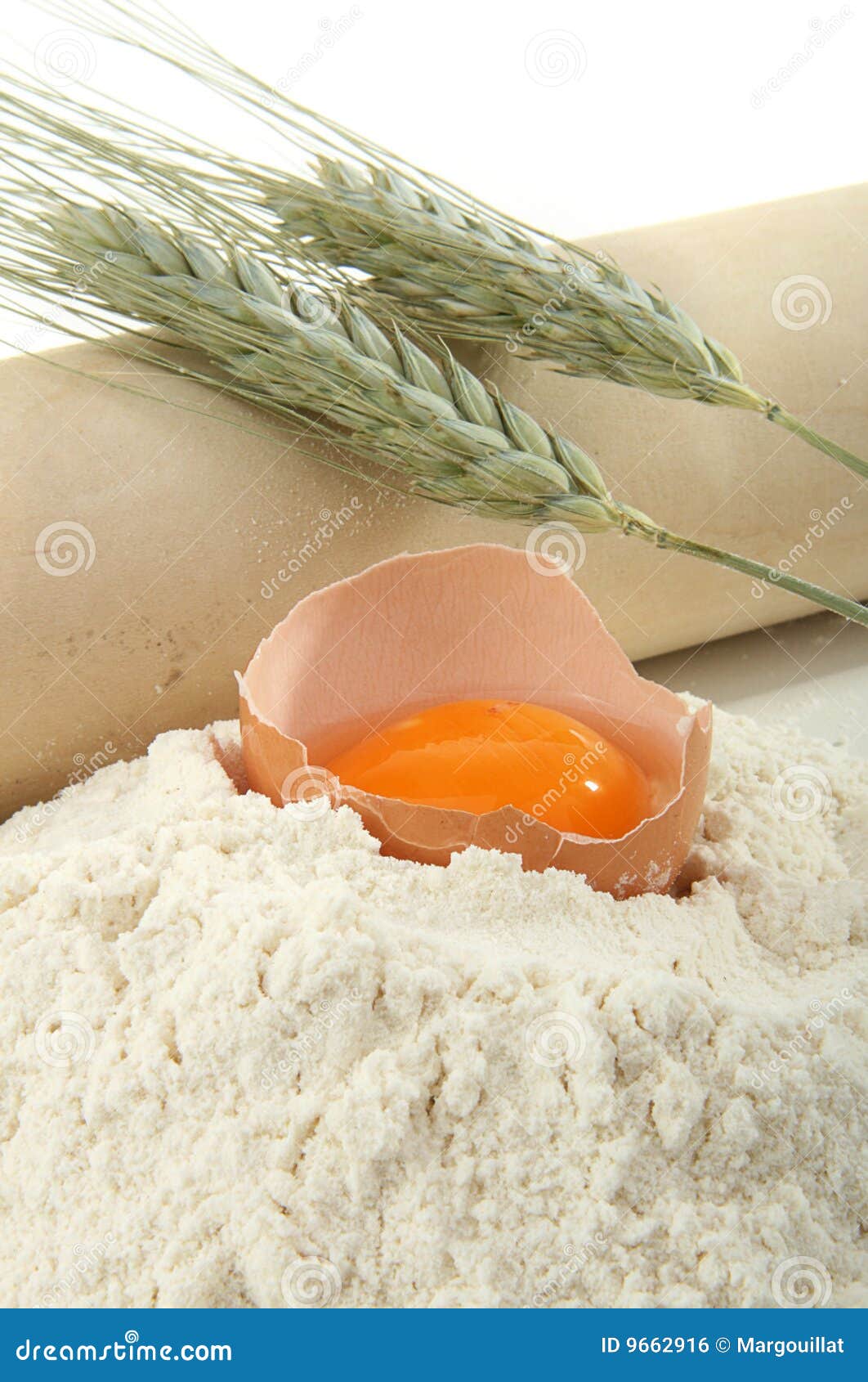 Egg, Flour and Ear of Wheat Stock Photo Image of cereal, bakery 9662916