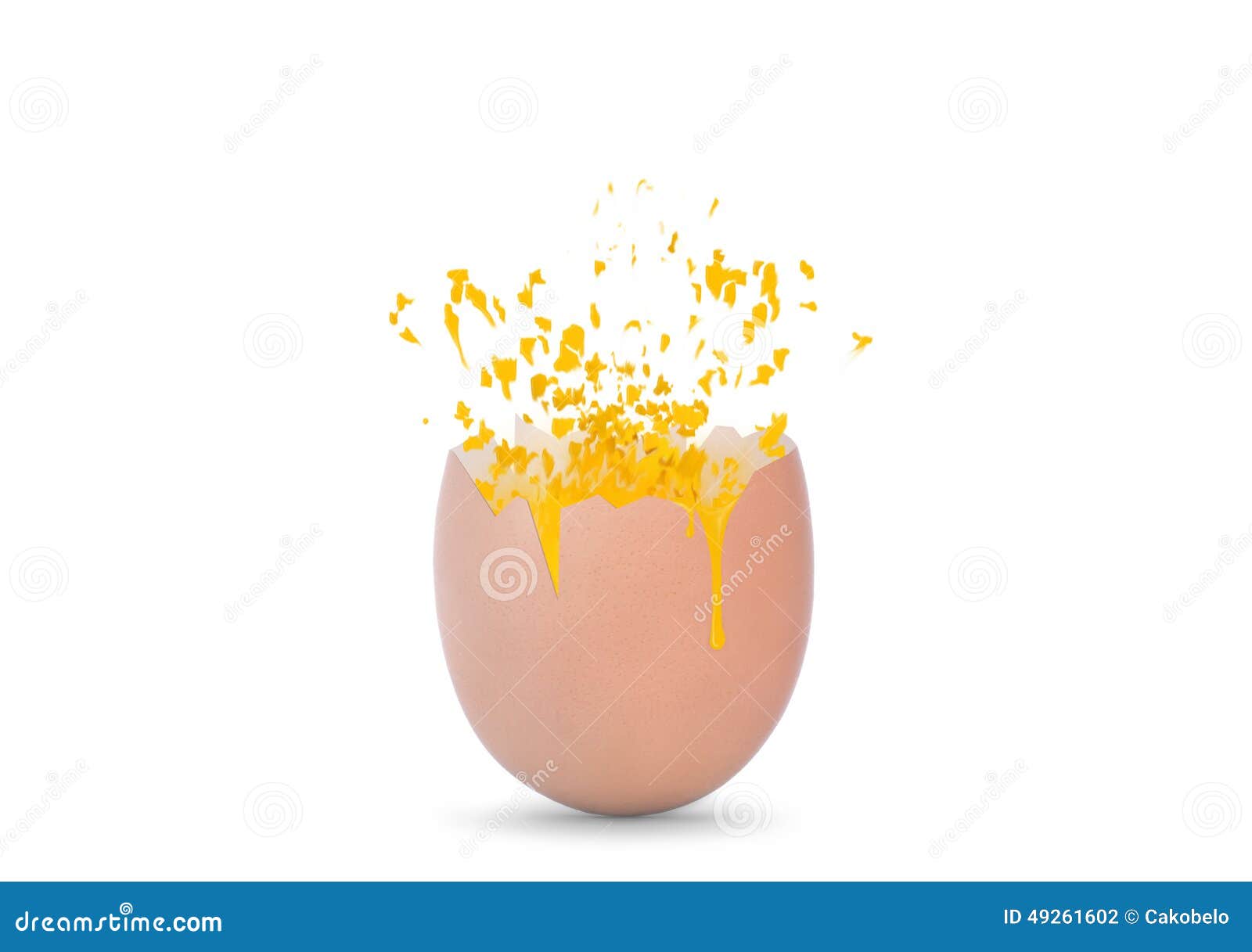 Egg Hit on White Background Stock Illustration Illustration of easter
