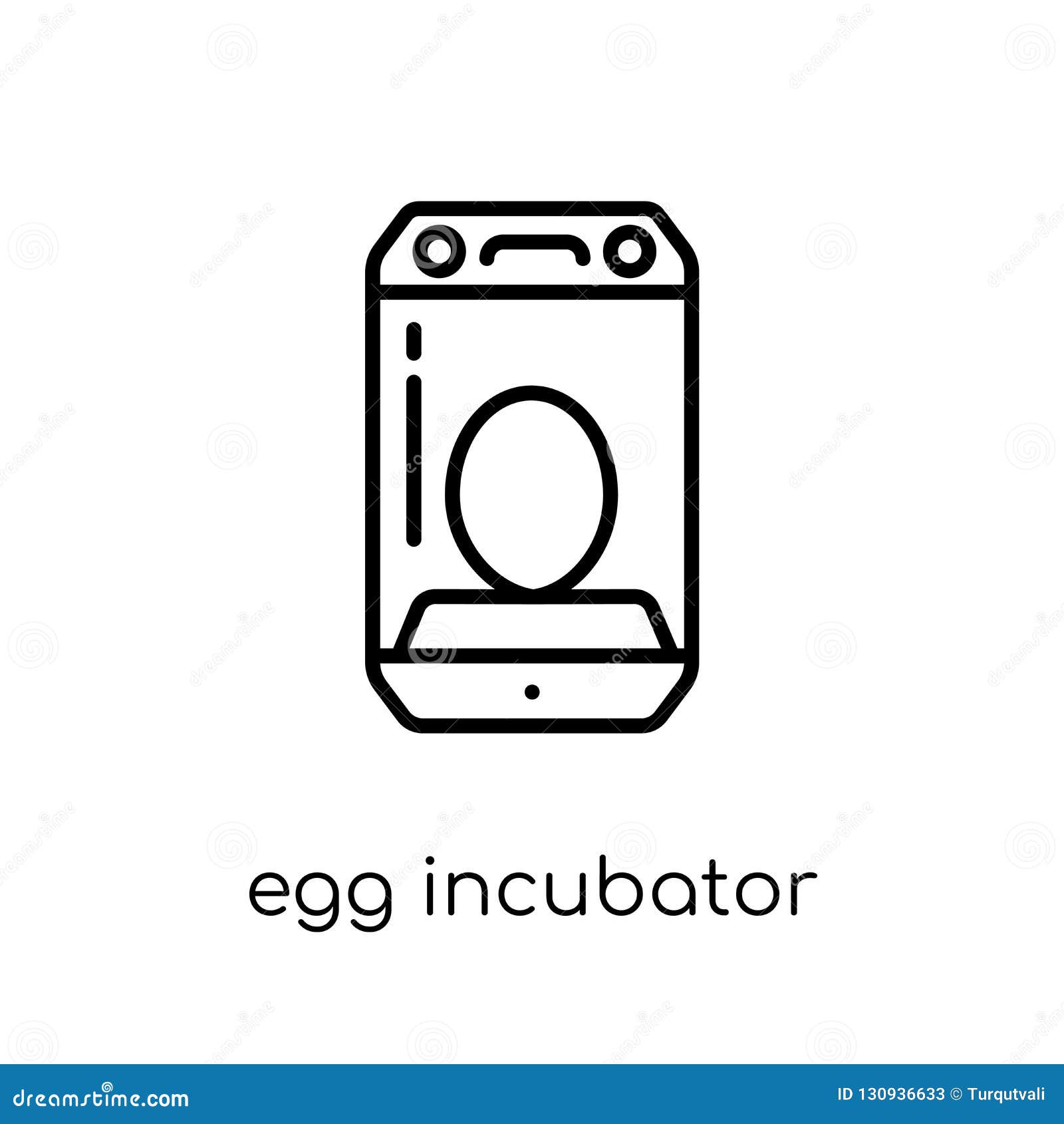 Egg Incubator Icon. Trendy Modern Flat Linear Vector Egg Incubat Stock