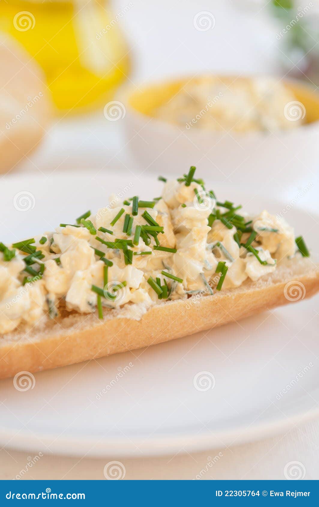 Egg and Mayonaisse Sandwich Pasta Stock Photo Image of chives, pasta