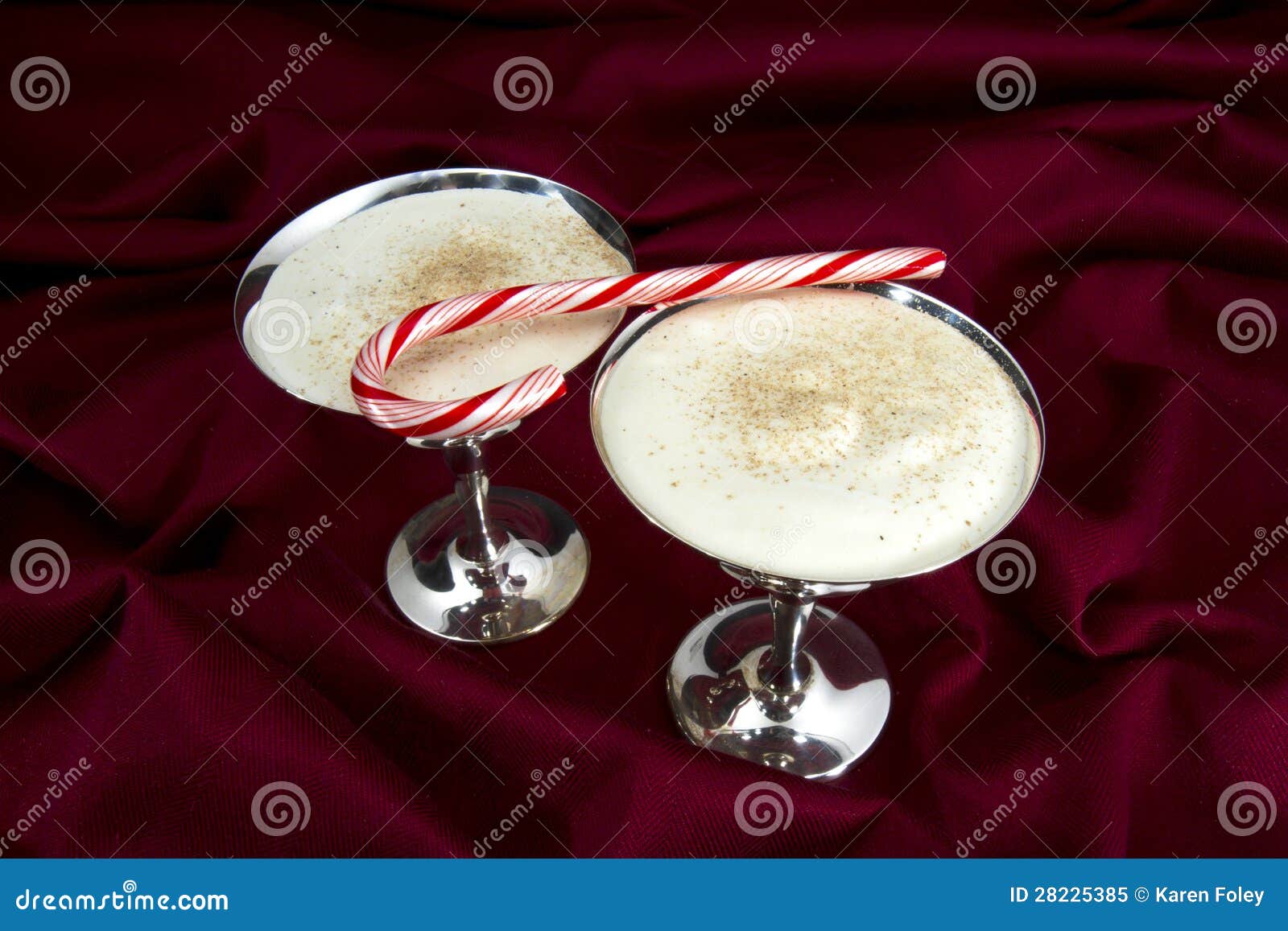 Egg Nog and Candy Cane stock image. Image of stick, refreshment 28225385