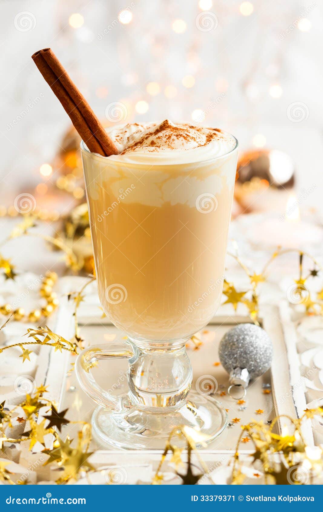 Egg Nog stock image. Image of festive, decorative, glass 33379371