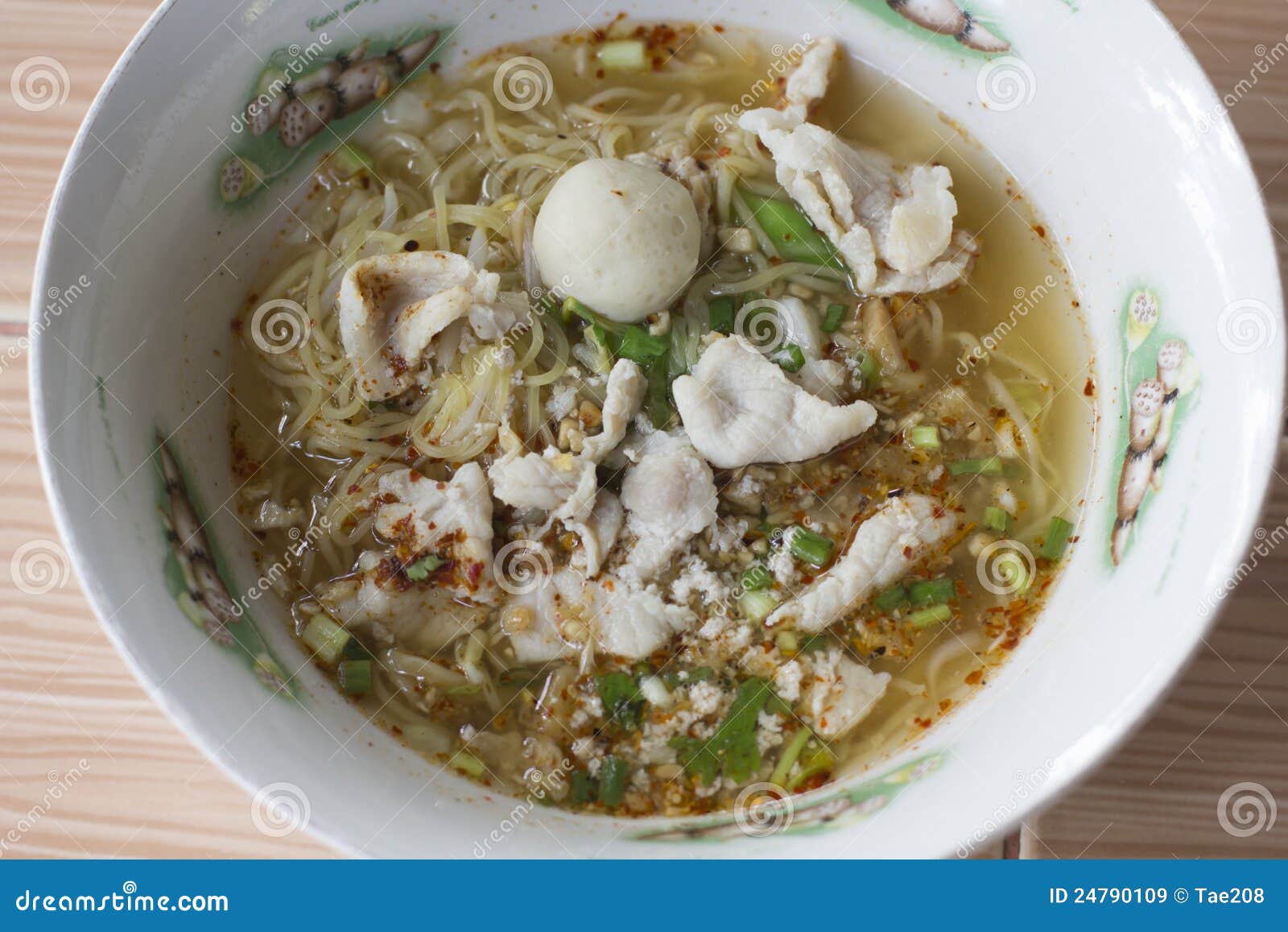 Egg Noodle Tom Yum with Pork Stock Image Image of lunch, asia 24790109