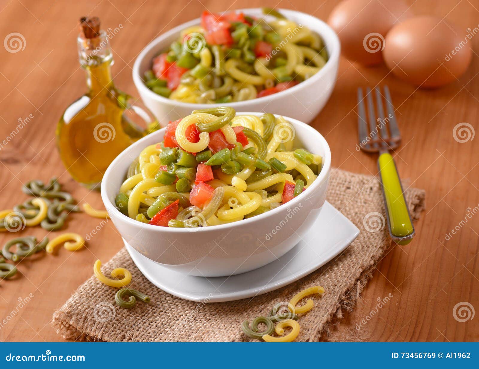 Egg pasta two color stock image. Image of dinner, italian 73456769