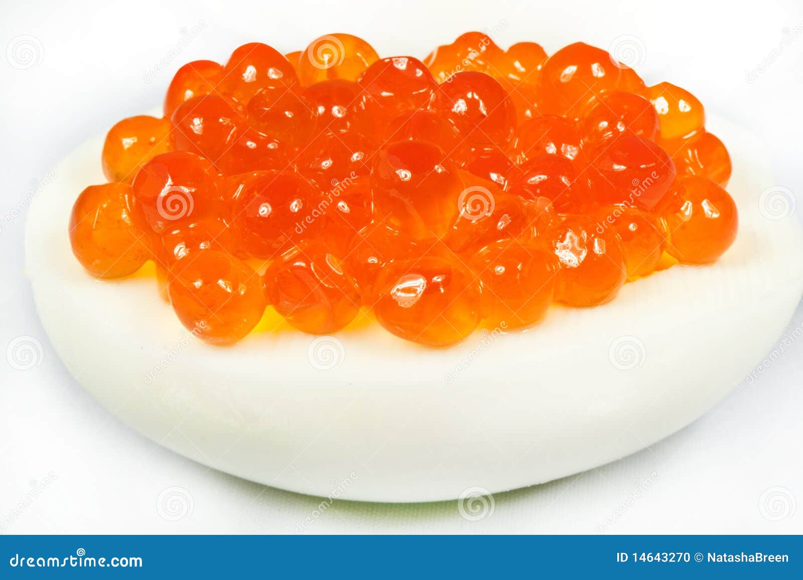 Egg with red caviar stock photo. Image of shellfish, group 14643270