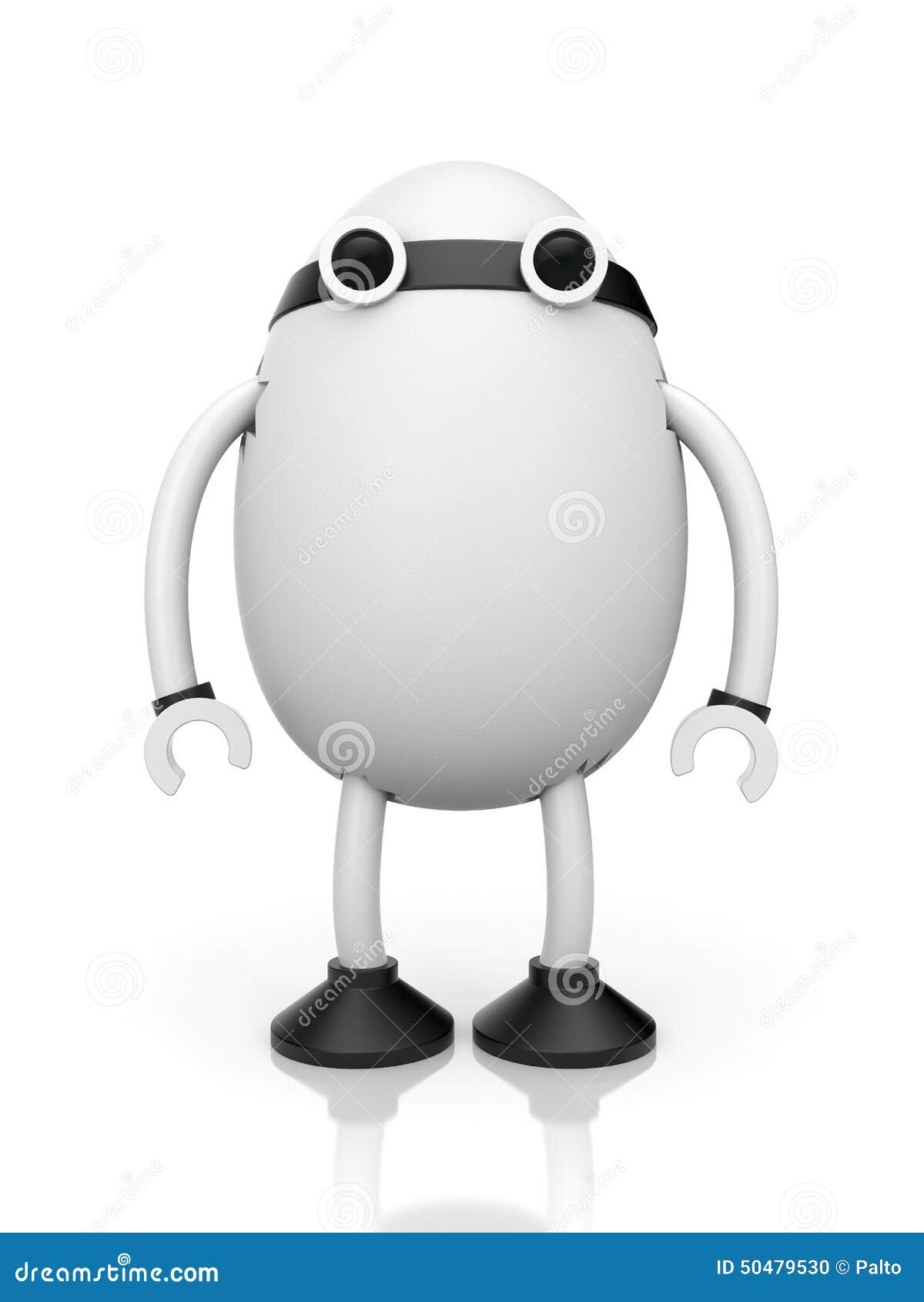 Egg robot stock illustration. Illustration of separated 50479530