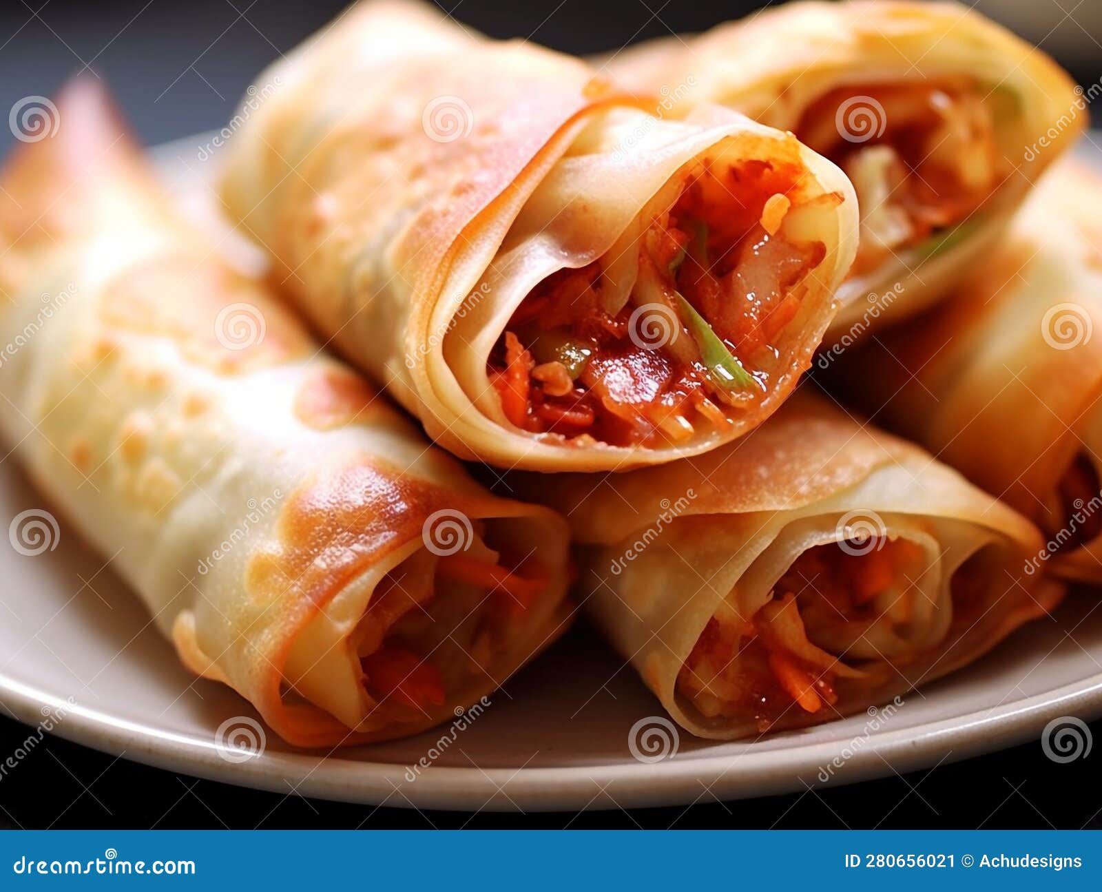 Egg Roll stock illustration. Illustration of street 280656021