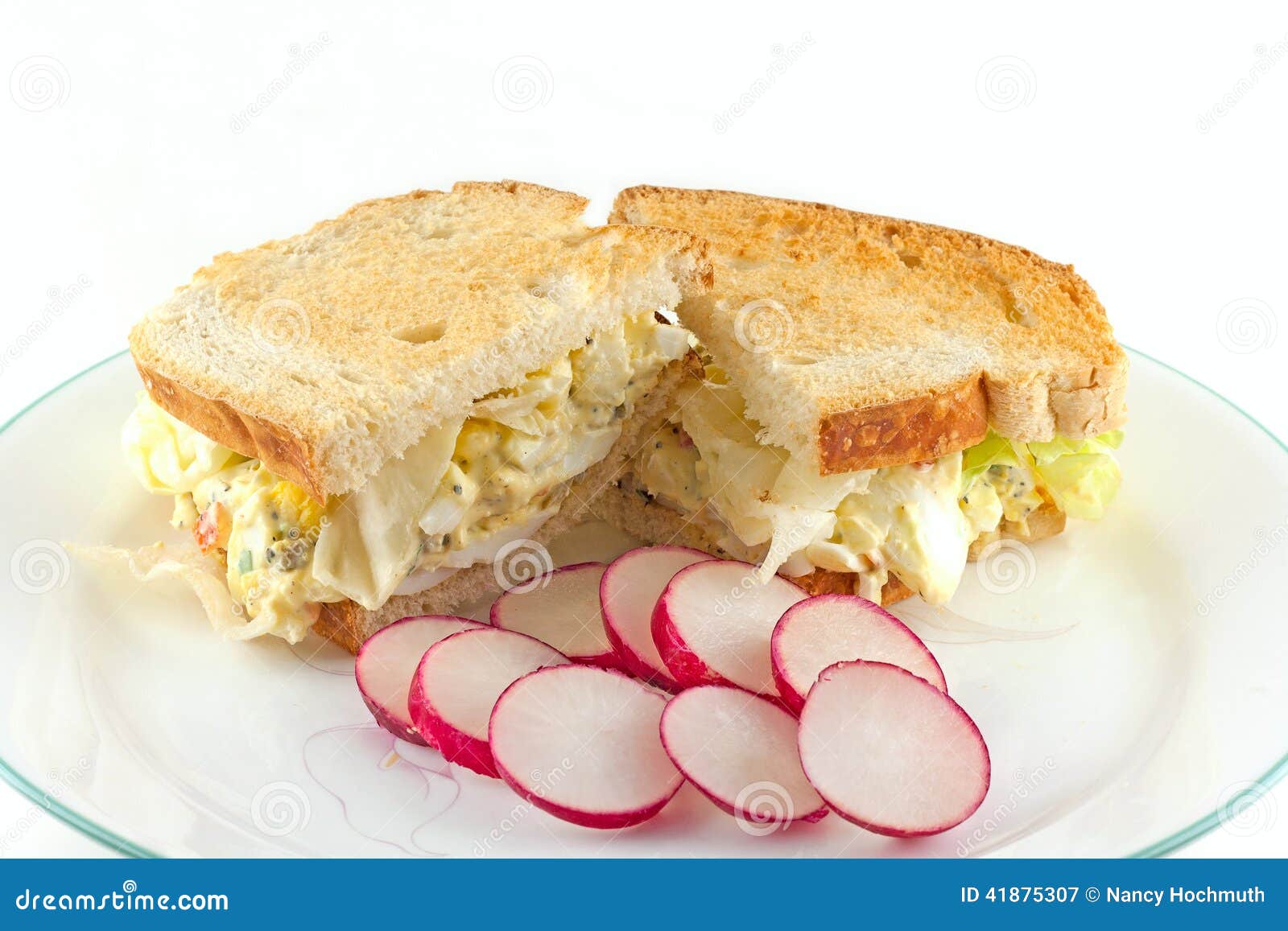 Egg Salad Sandwich stock image. Image of closeup, bread 41875307