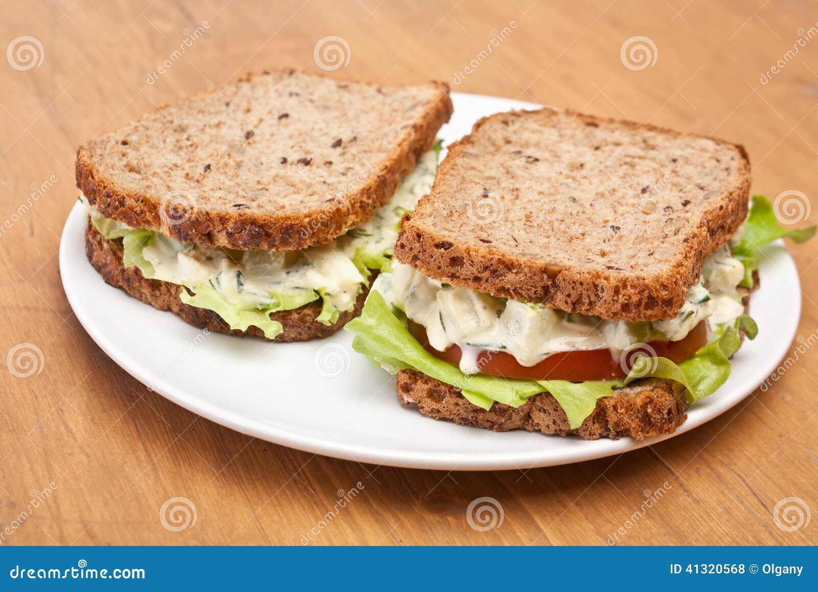 Egg Salad Sandwiches stock photo. Image of mayo, rustic 41320568