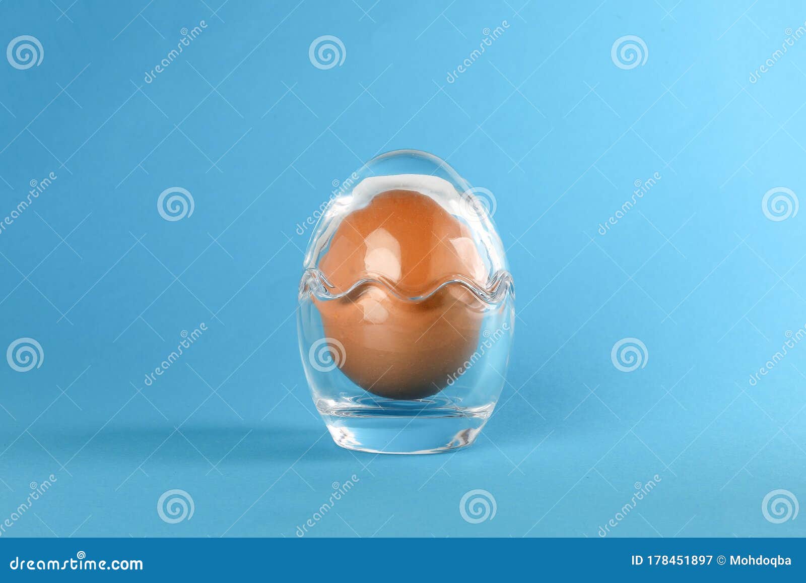 Egg in Egg Shape Glass Container Protection Shell Stock Image Image